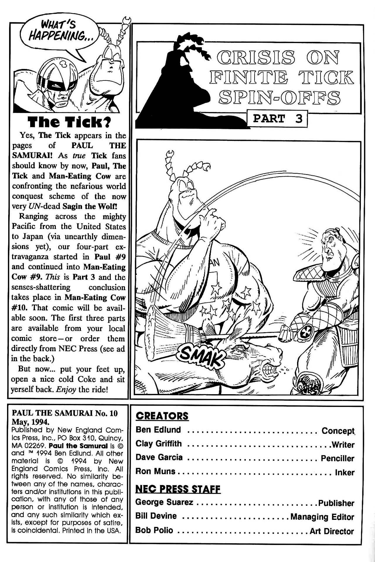 Read online Paul the Samurai (1992) comic -  Issue #10 - 2