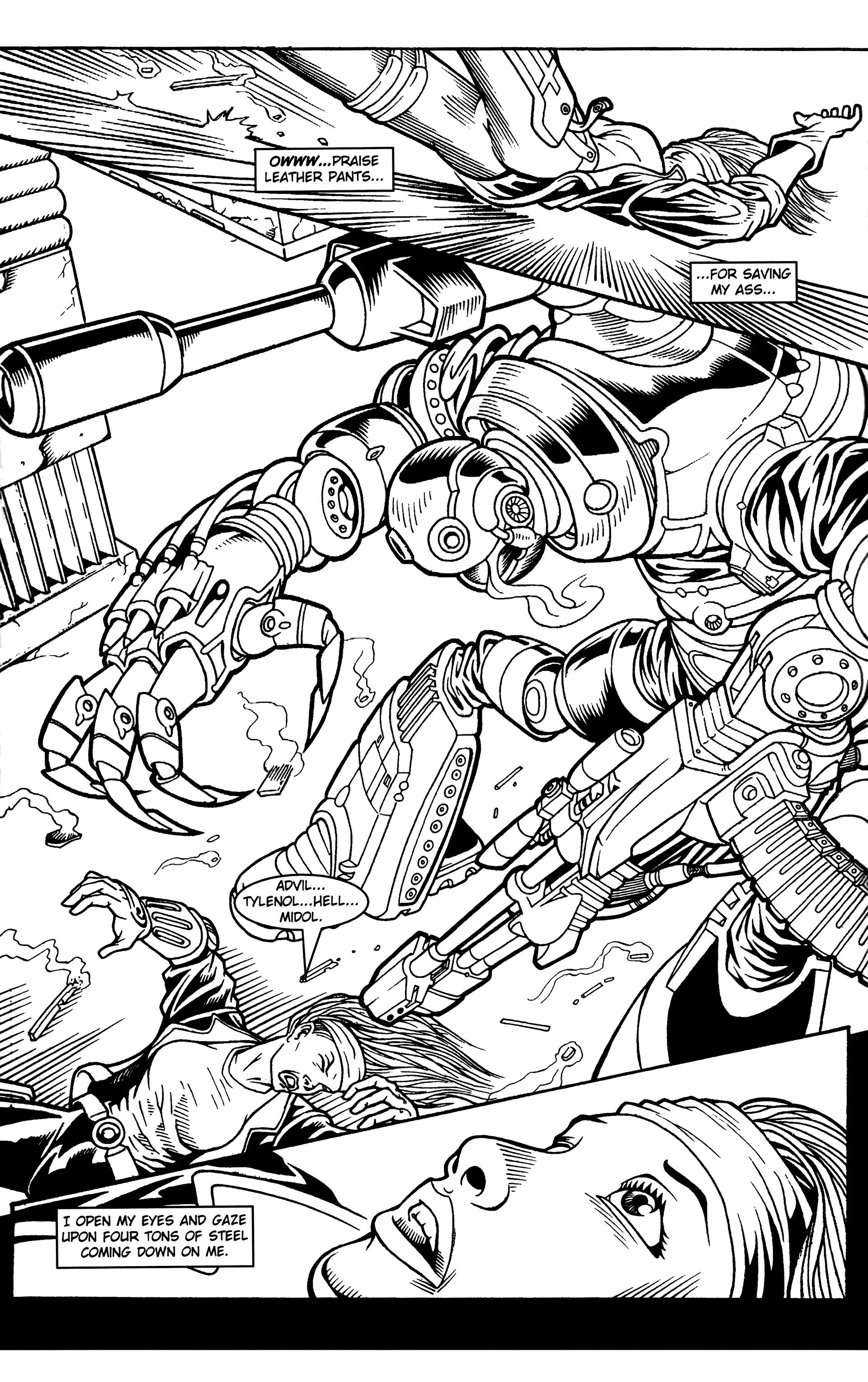 Read online Warrior Nun: Black & White comic -  Issue #18 - 6