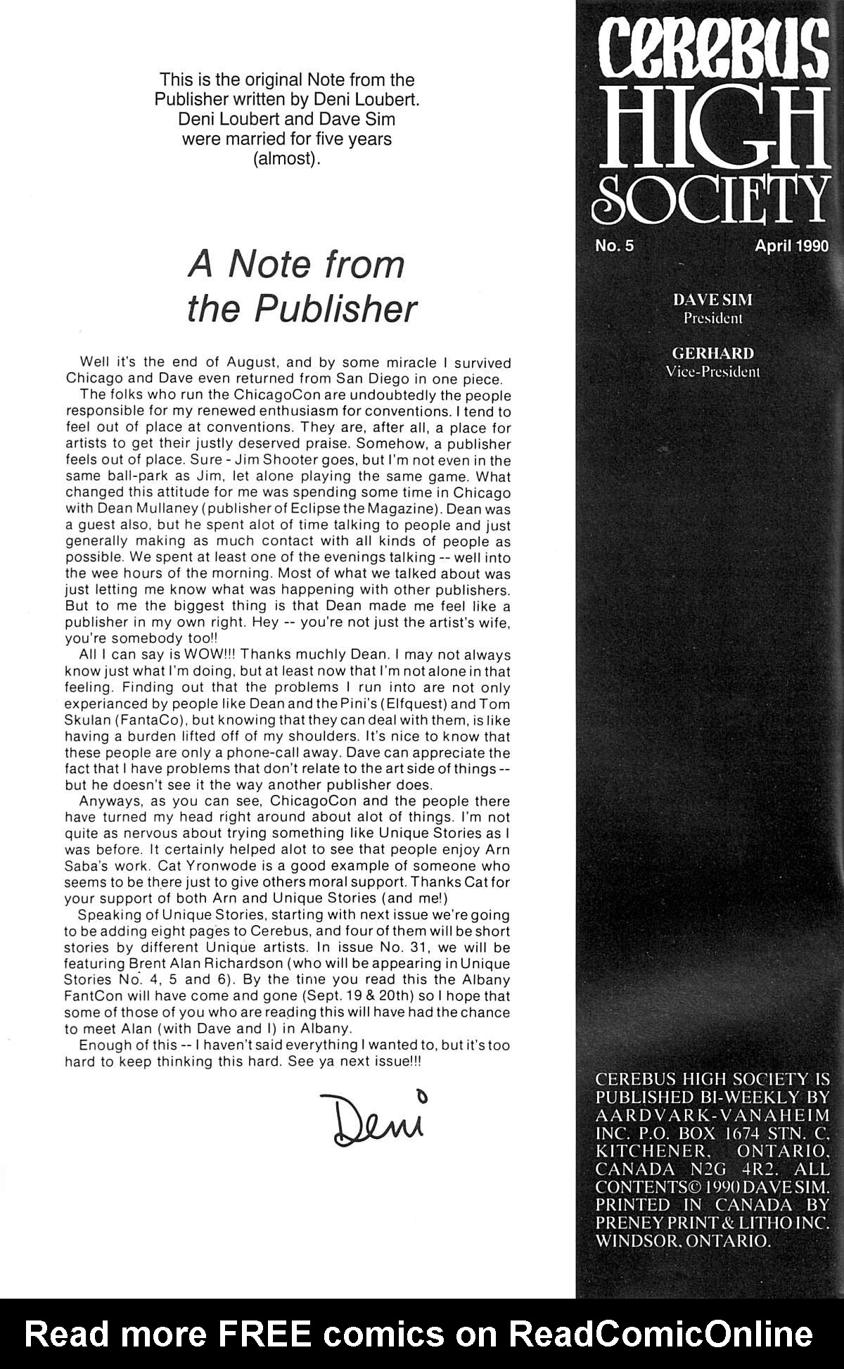 Read online Cerebus comic -  Issue #30 - 2