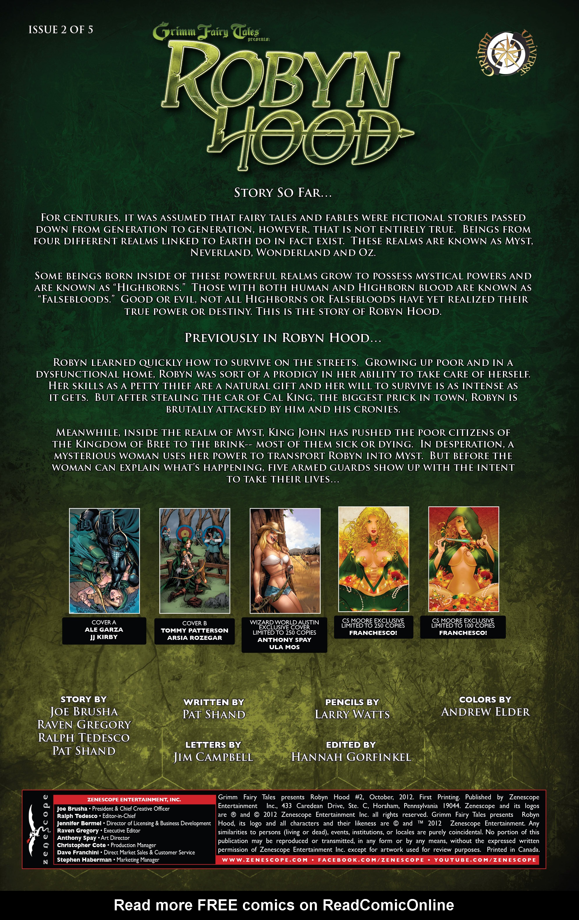 Read online Grimm Fairy Tales presents Robyn Hood (2012) comic -  Issue #2 - 2