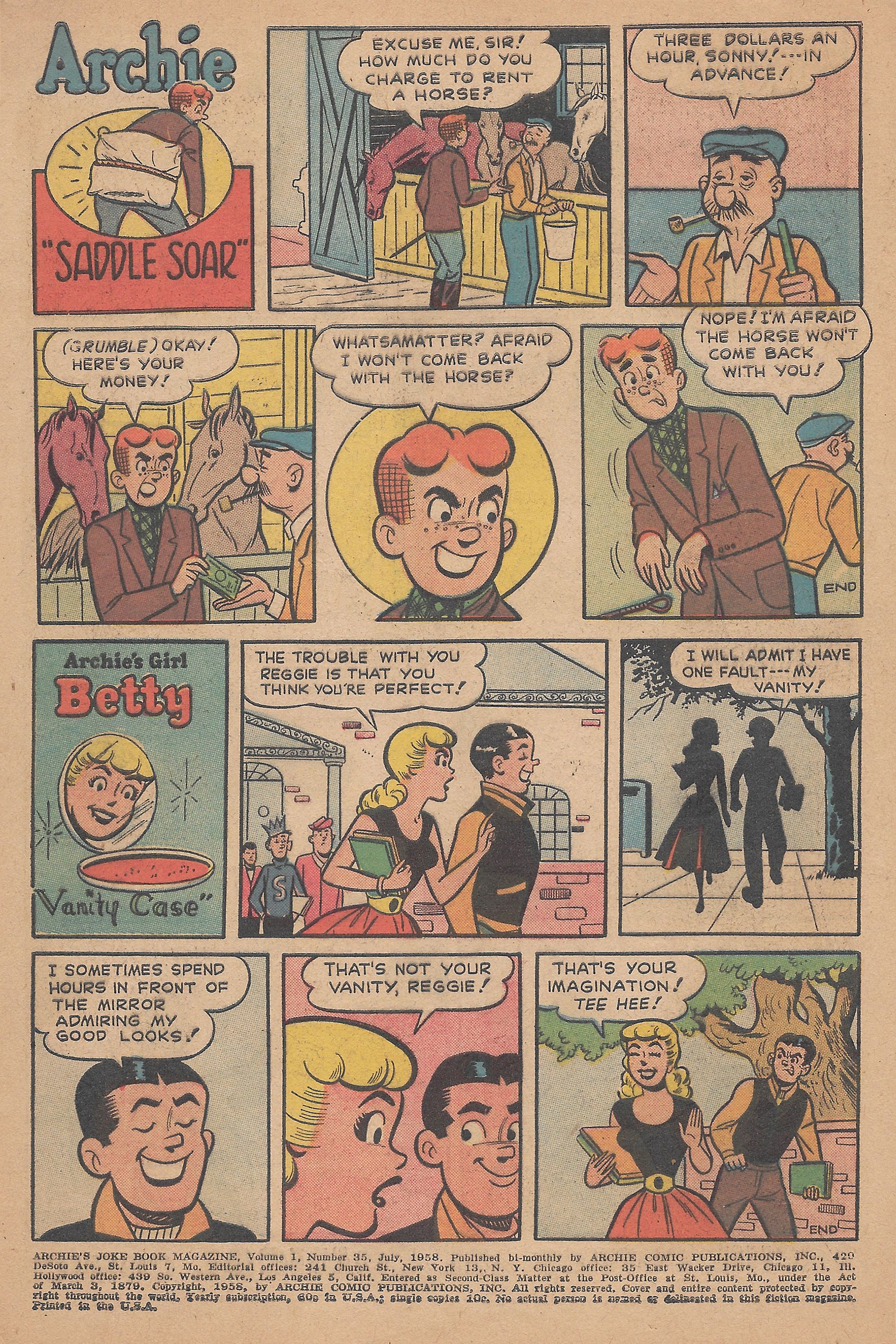 Read online Archie's Joke Book Magazine comic -  Issue #35 - 3