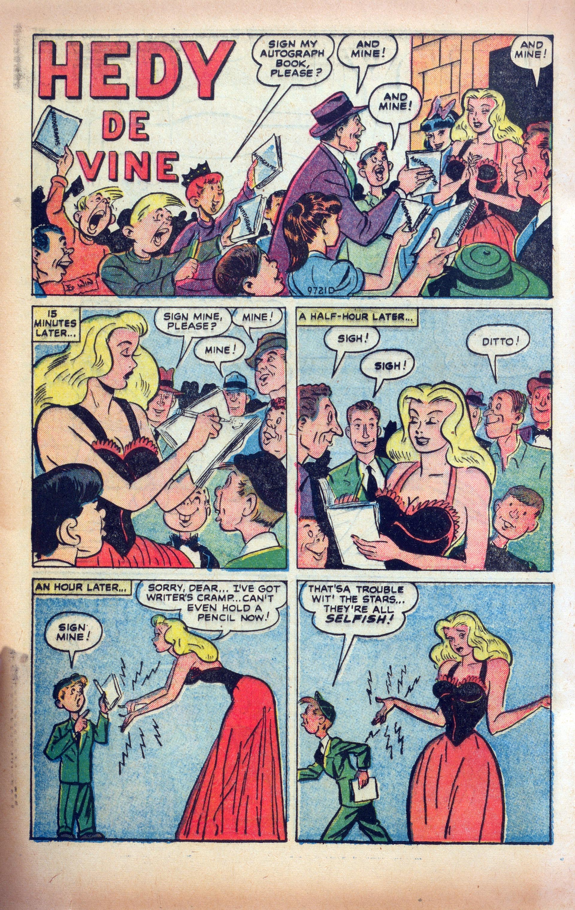 Read online Hedy Of Hollywood Comics comic -  Issue #48 - 20