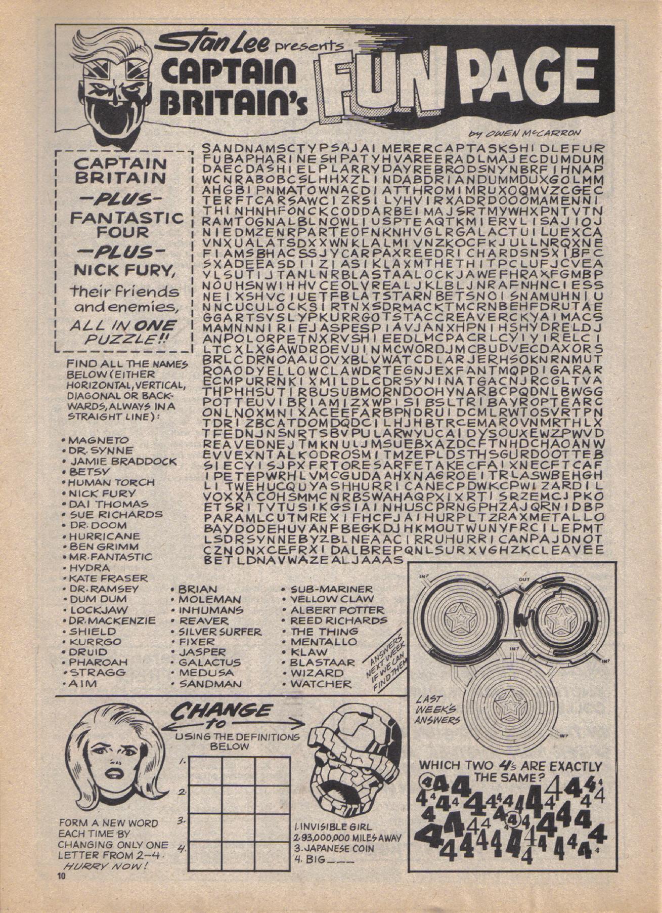 Read online Captain Britain (1976) comic -  Issue #14 - 10
