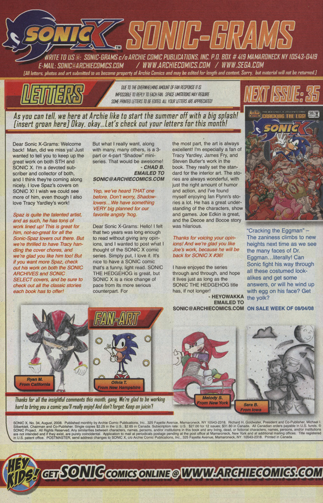 Read online Sonic X comic -  Issue #34 - 34
