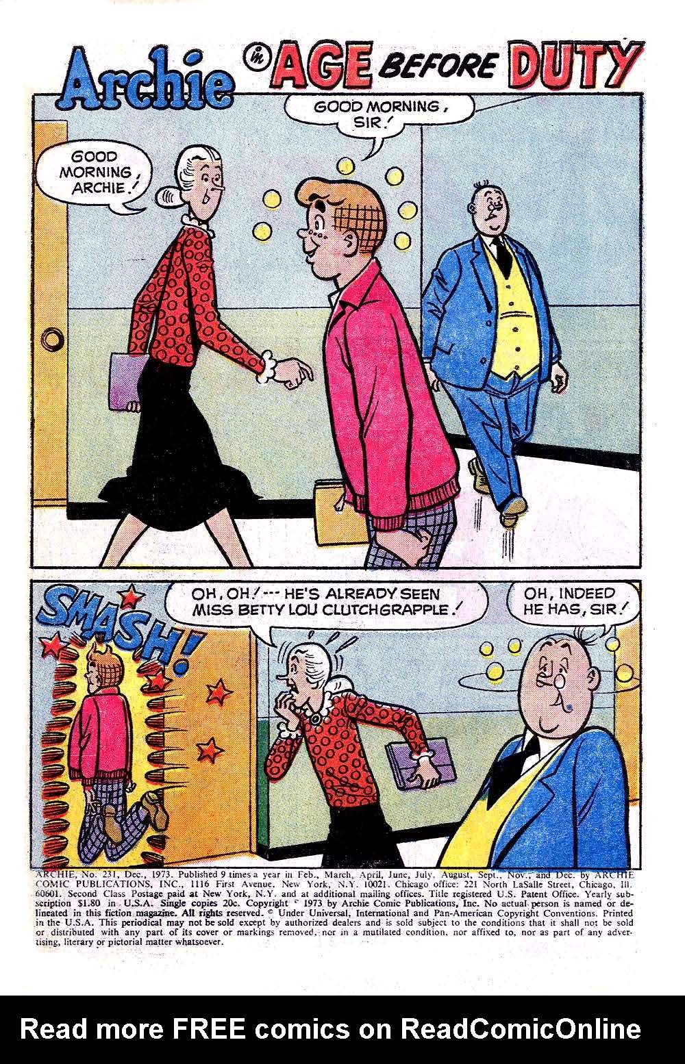 Read online Archie (1960) comic -  Issue #231 - 3