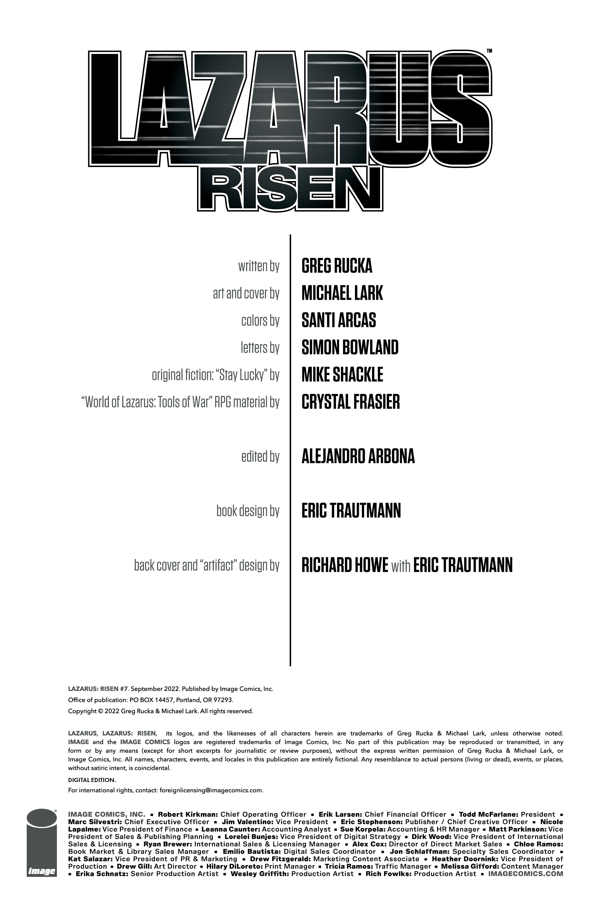 Read online Lazarus: Risen comic -  Issue #7 - 3