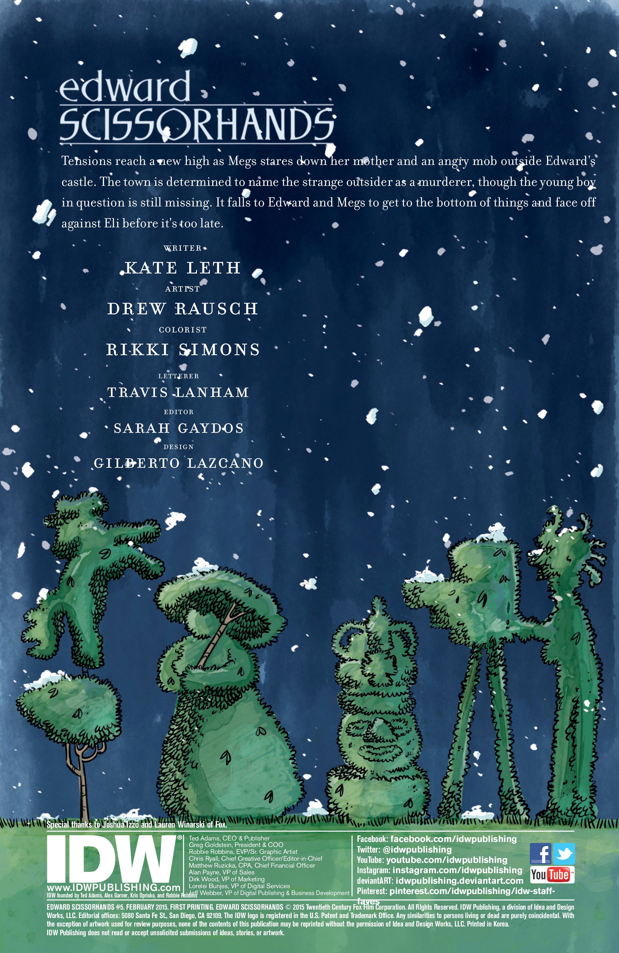Read online Edward Scissorhands comic -  Issue #5 - 2