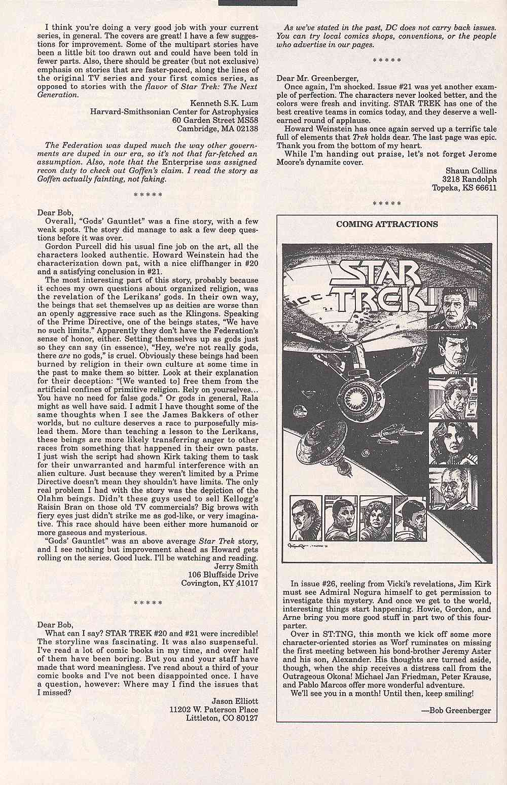 Read online Star Trek (1989) comic -  Issue #25 - 26