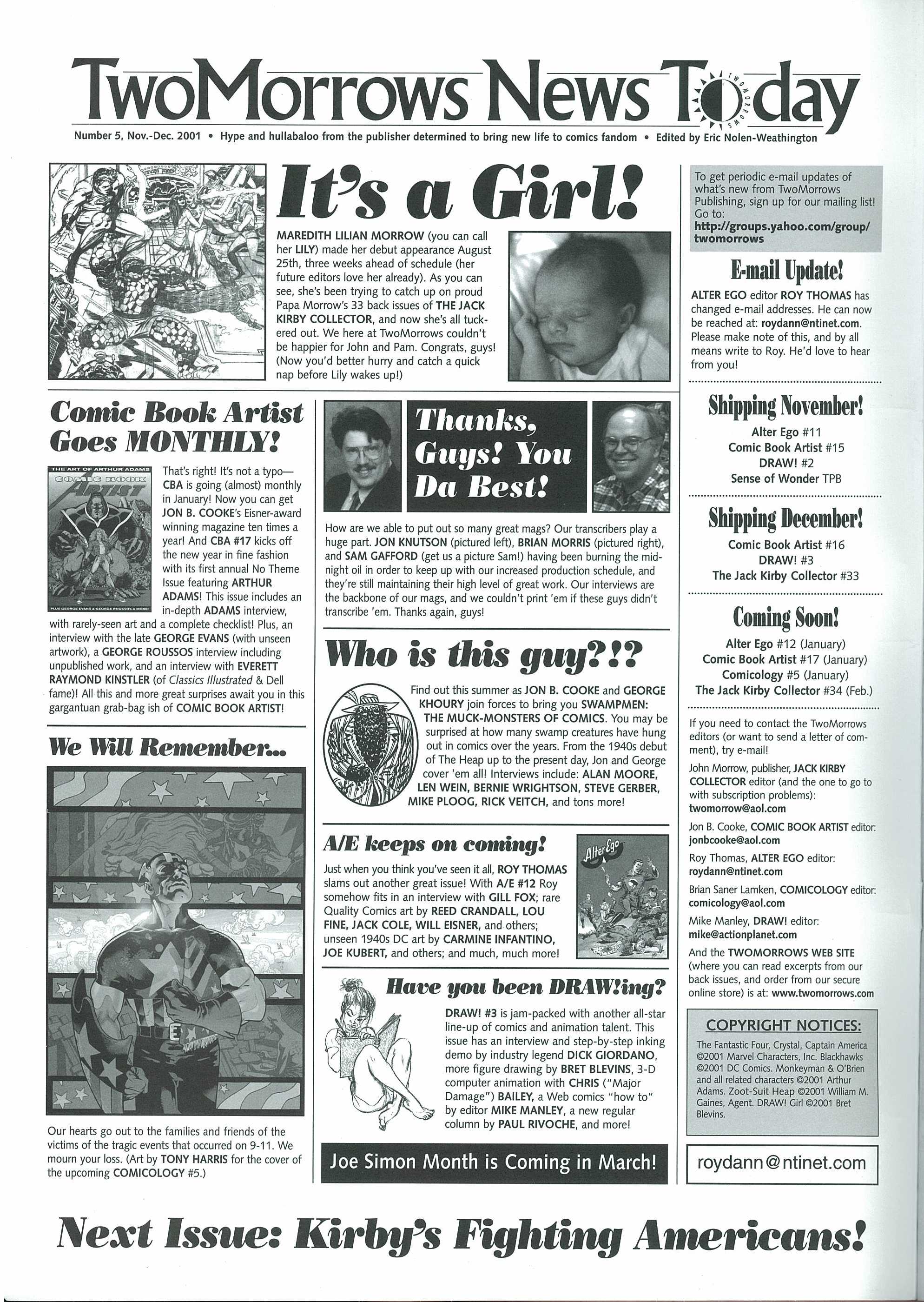 Read online The Jack Kirby Collector comic -  Issue #33 - 2