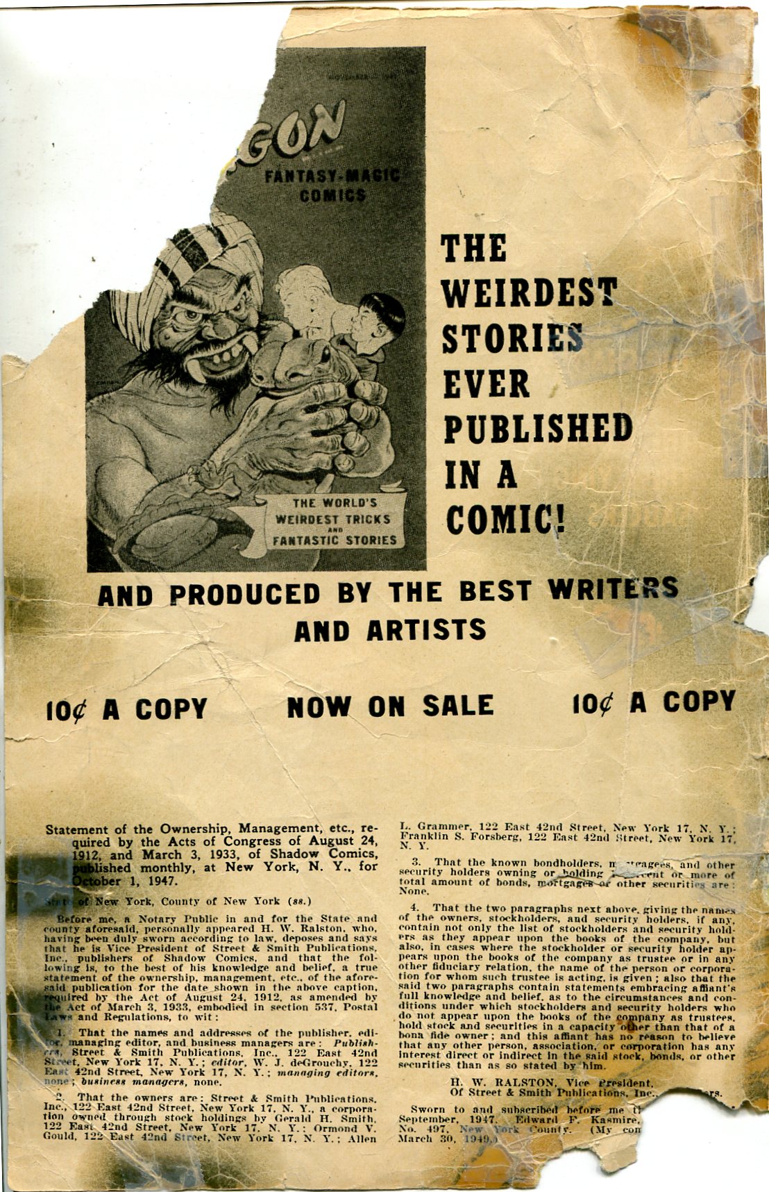 Read online Shadow Comics comic -  Issue #82 - 2