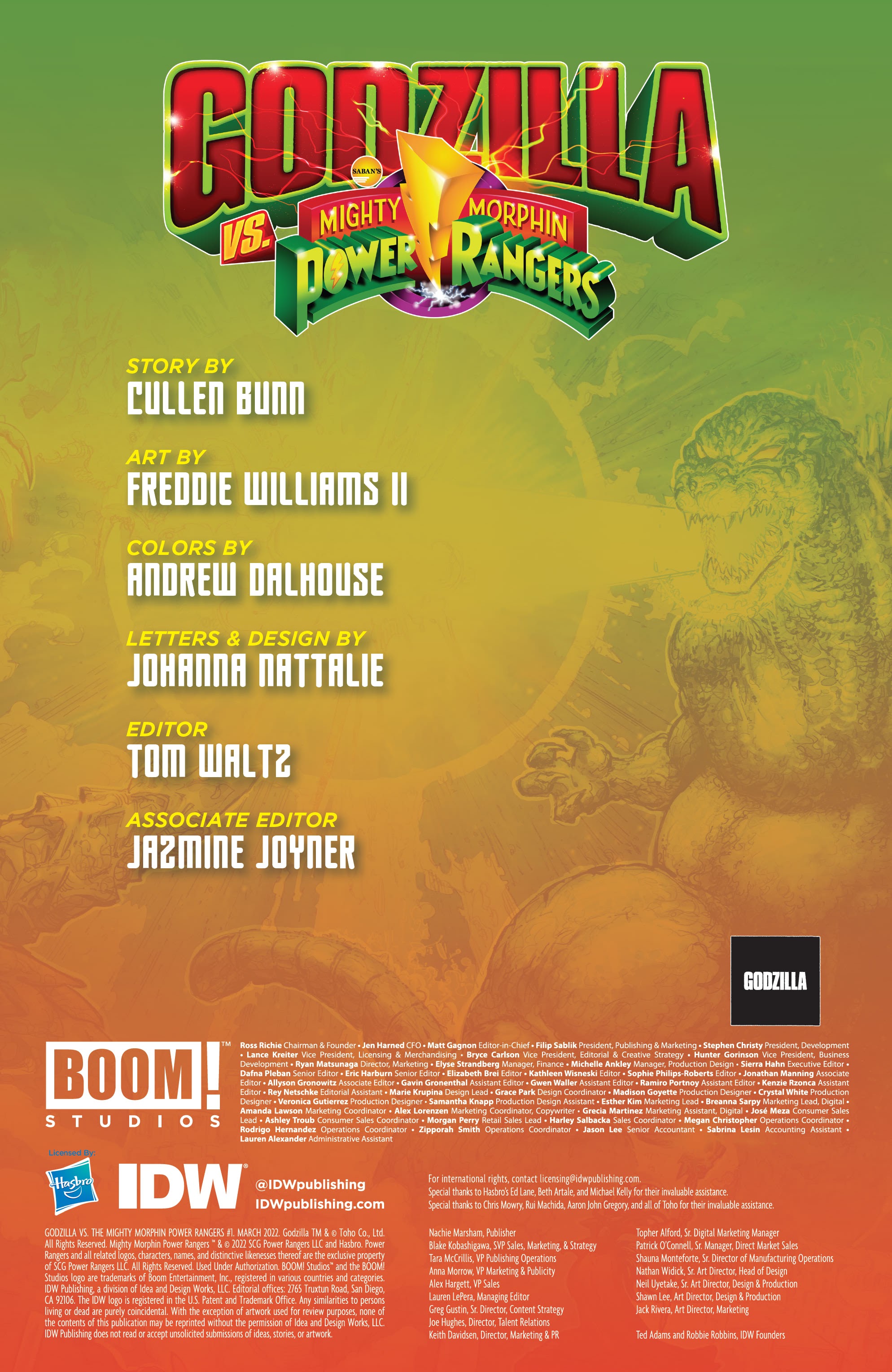 Read online Godzilla vs. The Mighty Morphin Power Rangers comic -  Issue #1 - 2