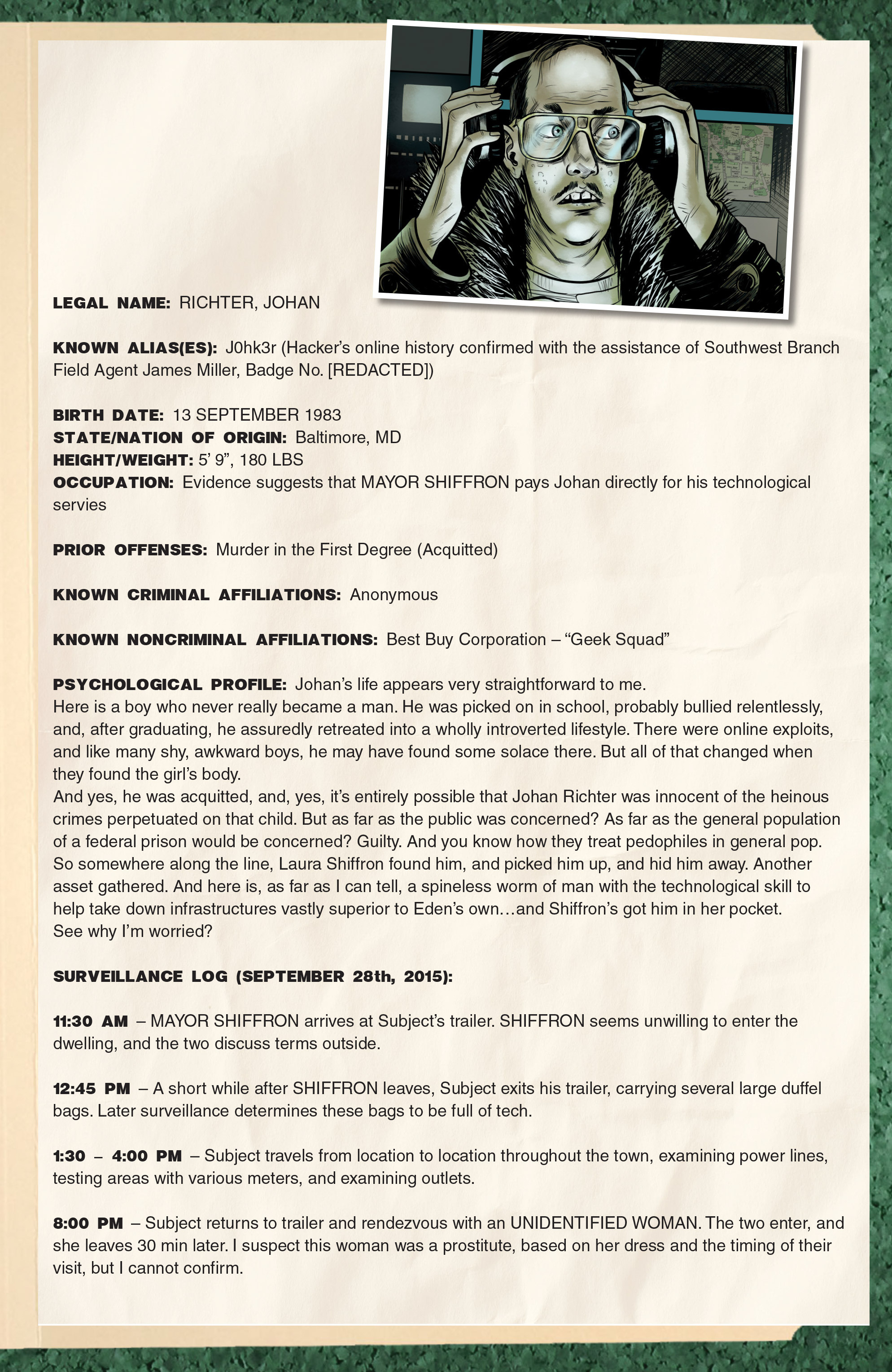 Read online Postal: FBI Dossier comic -  Issue # Full - 15