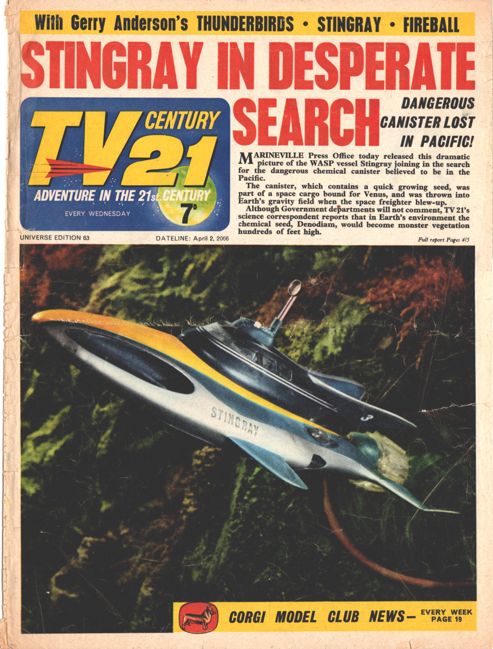 Read online TV Century 21 (TV 21) comic -  Issue #63 - 1