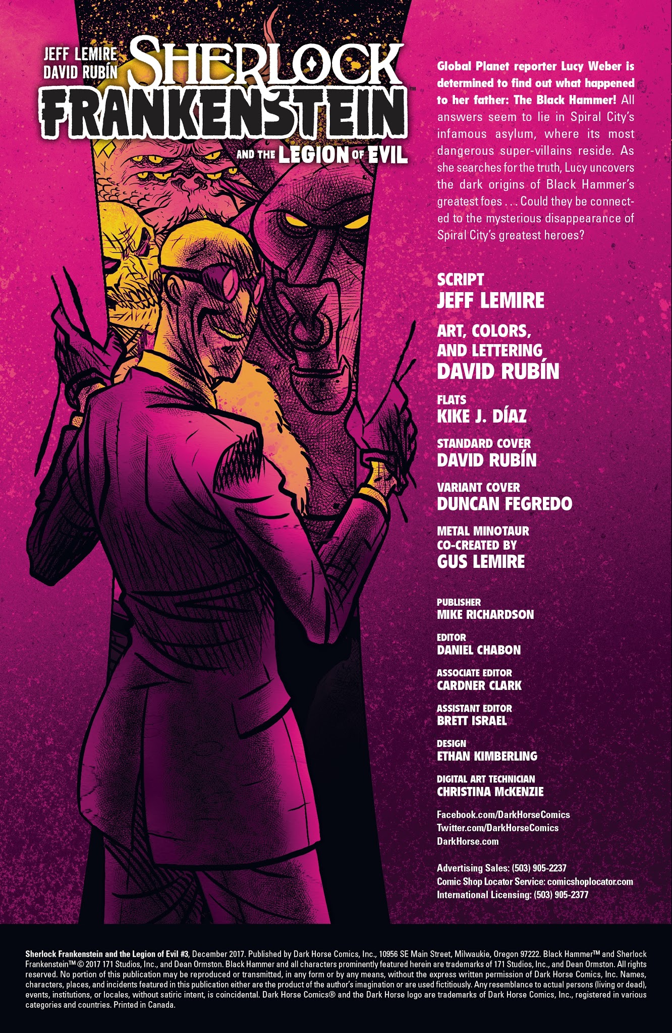 Read online Sherlock Frankenstein and the Legion of Evil comic -  Issue #3 - 2