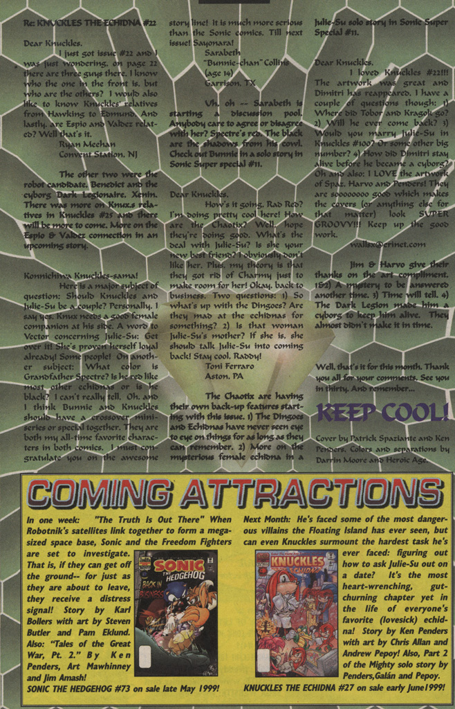Read online Knuckles the Echidna comic -  Issue #26 - 30