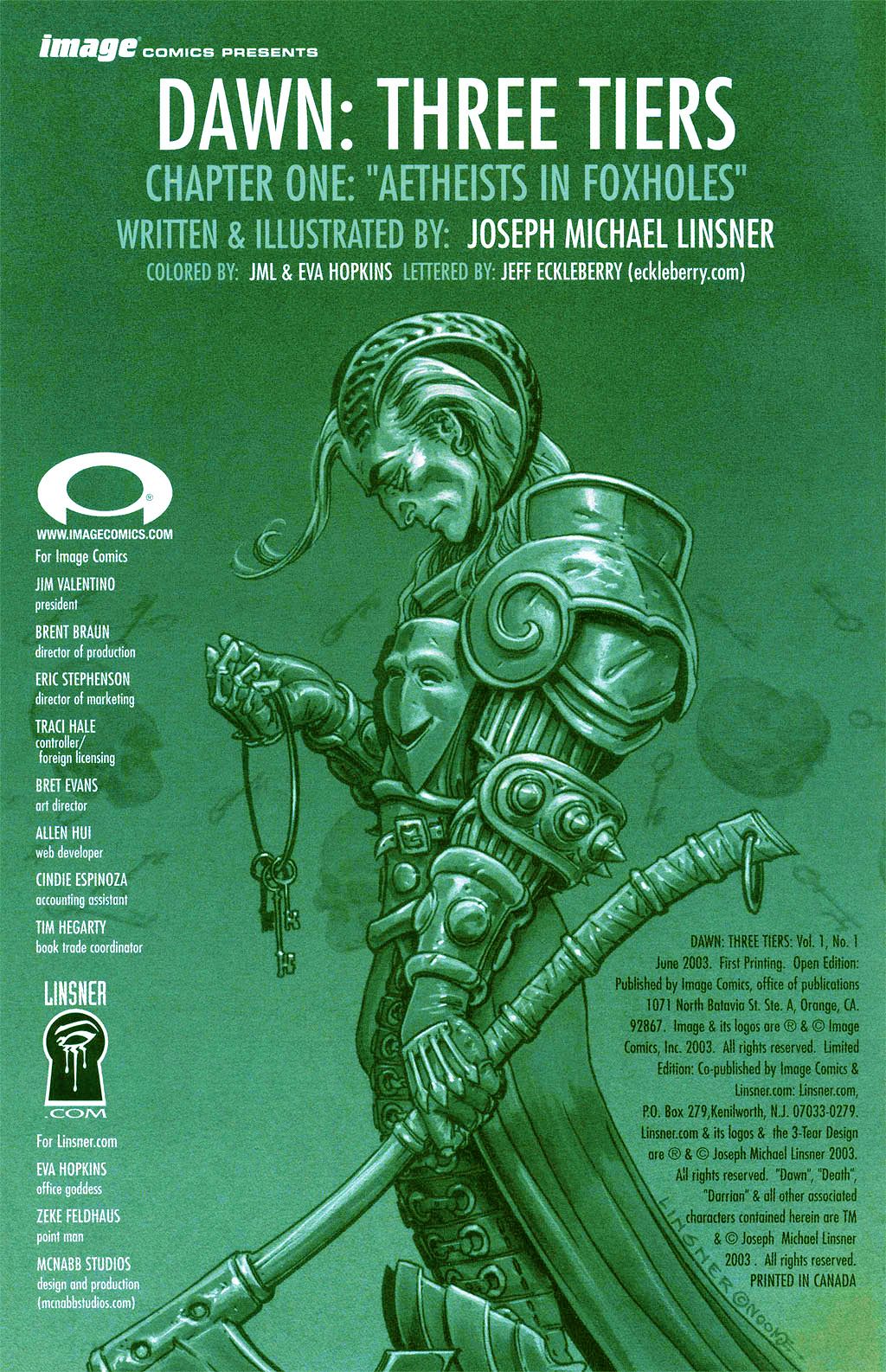 Read online Dawn: Three Tiers comic -  Issue #1 - 1