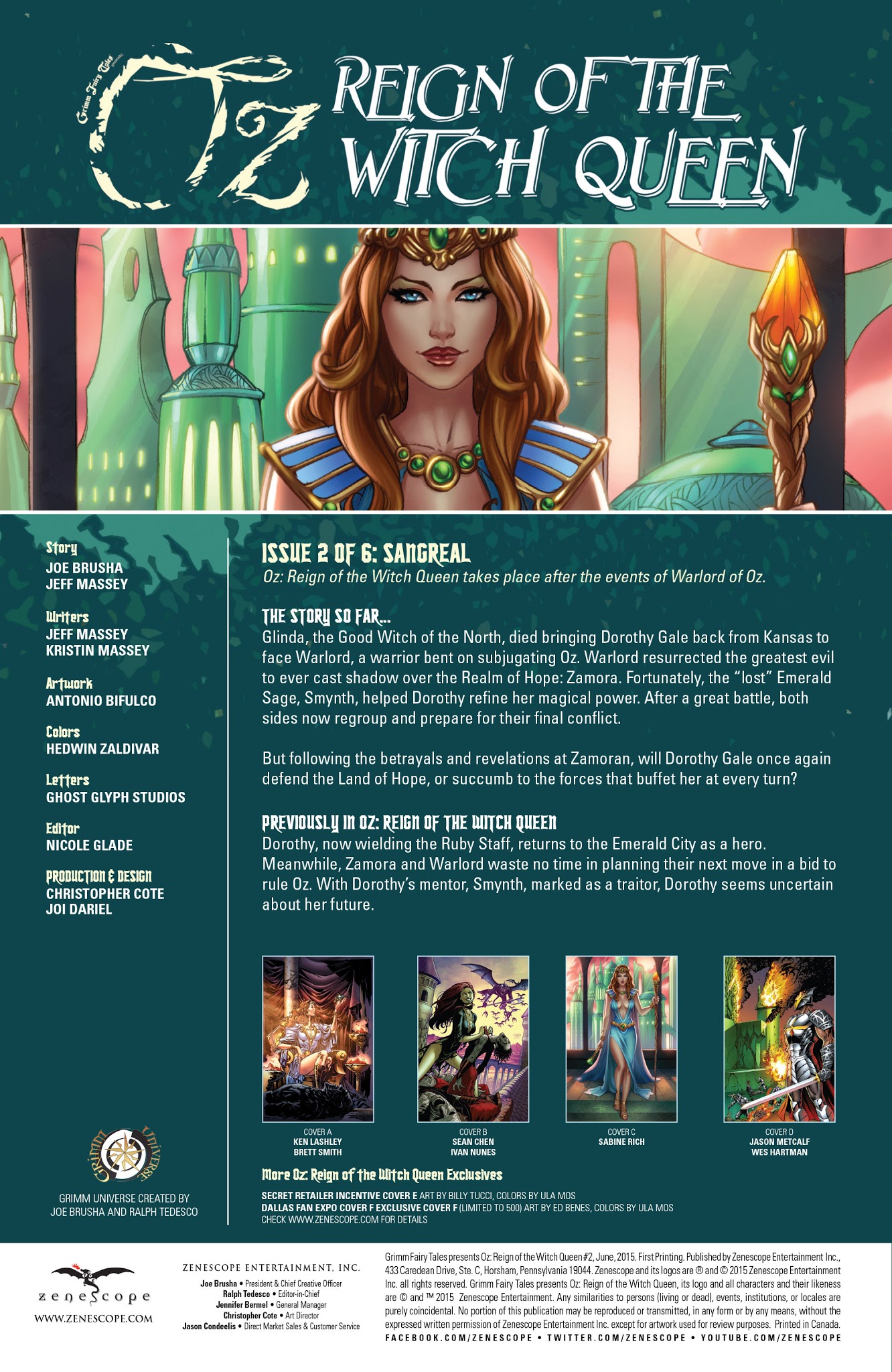 Read online Grimm Fairy Tales presents Oz: Reign of the Witch Queen comic -  Issue #2 - 2