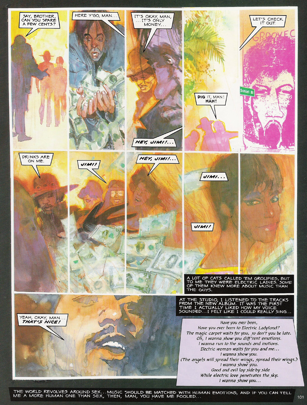 Read online Voodoo Child - The Illustrated Legend of Jimi Hendrix comic -  Issue # TPB - 104