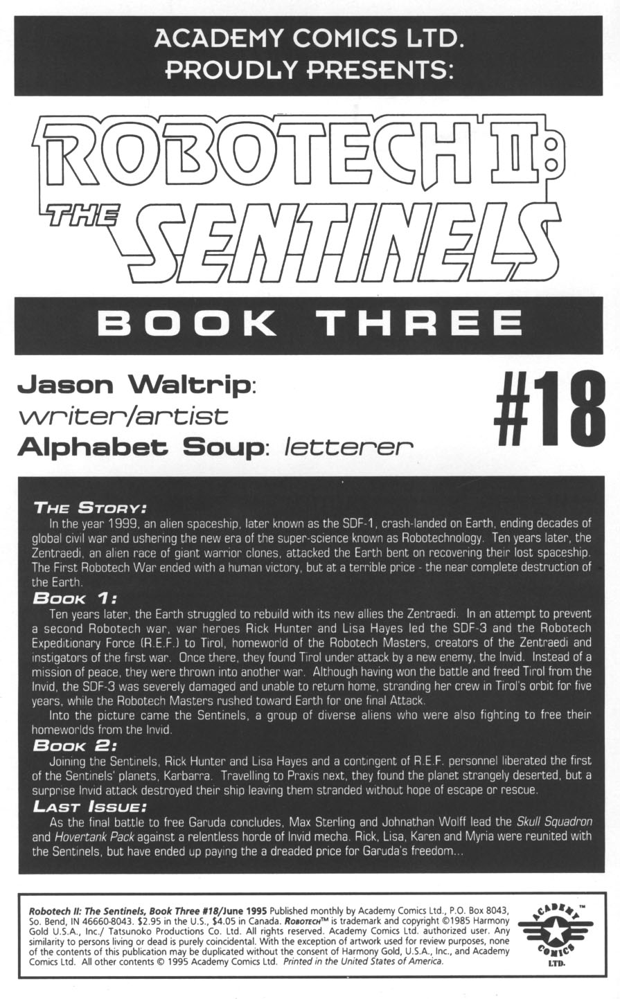 Read online Robotech II: The Sentinels comic -  Issue #18 - 2