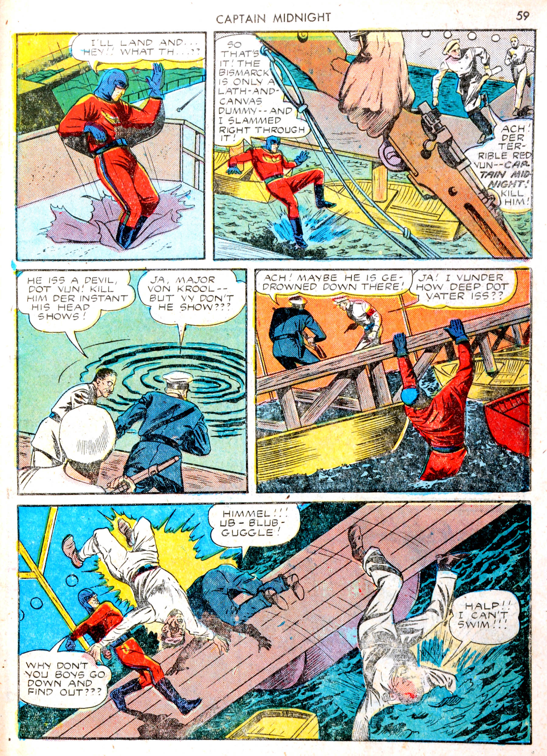 Read online Captain Midnight (1942) comic -  Issue #13 - 58