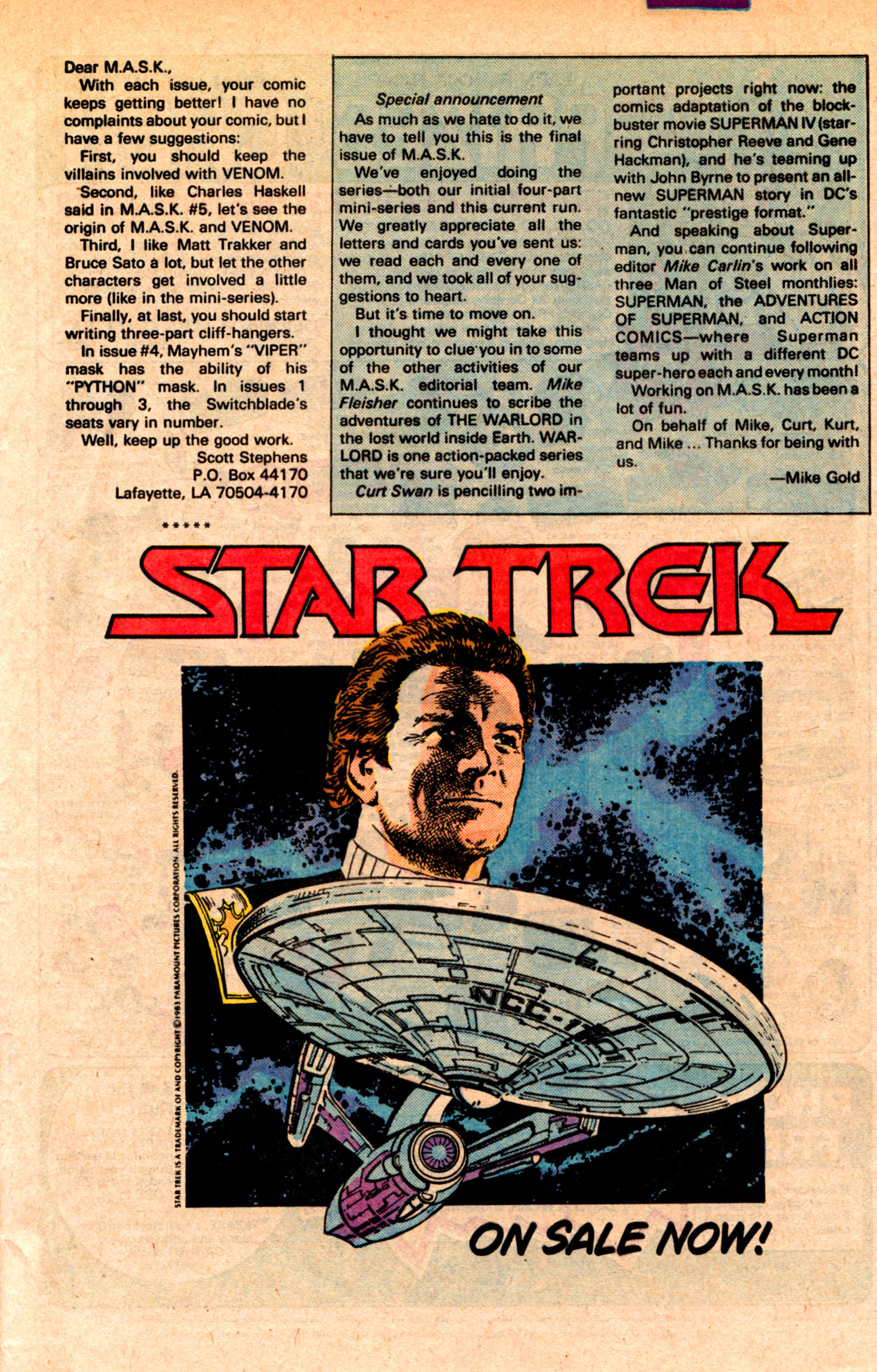 Read online MASK (1987) comic -  Issue #9 - 33