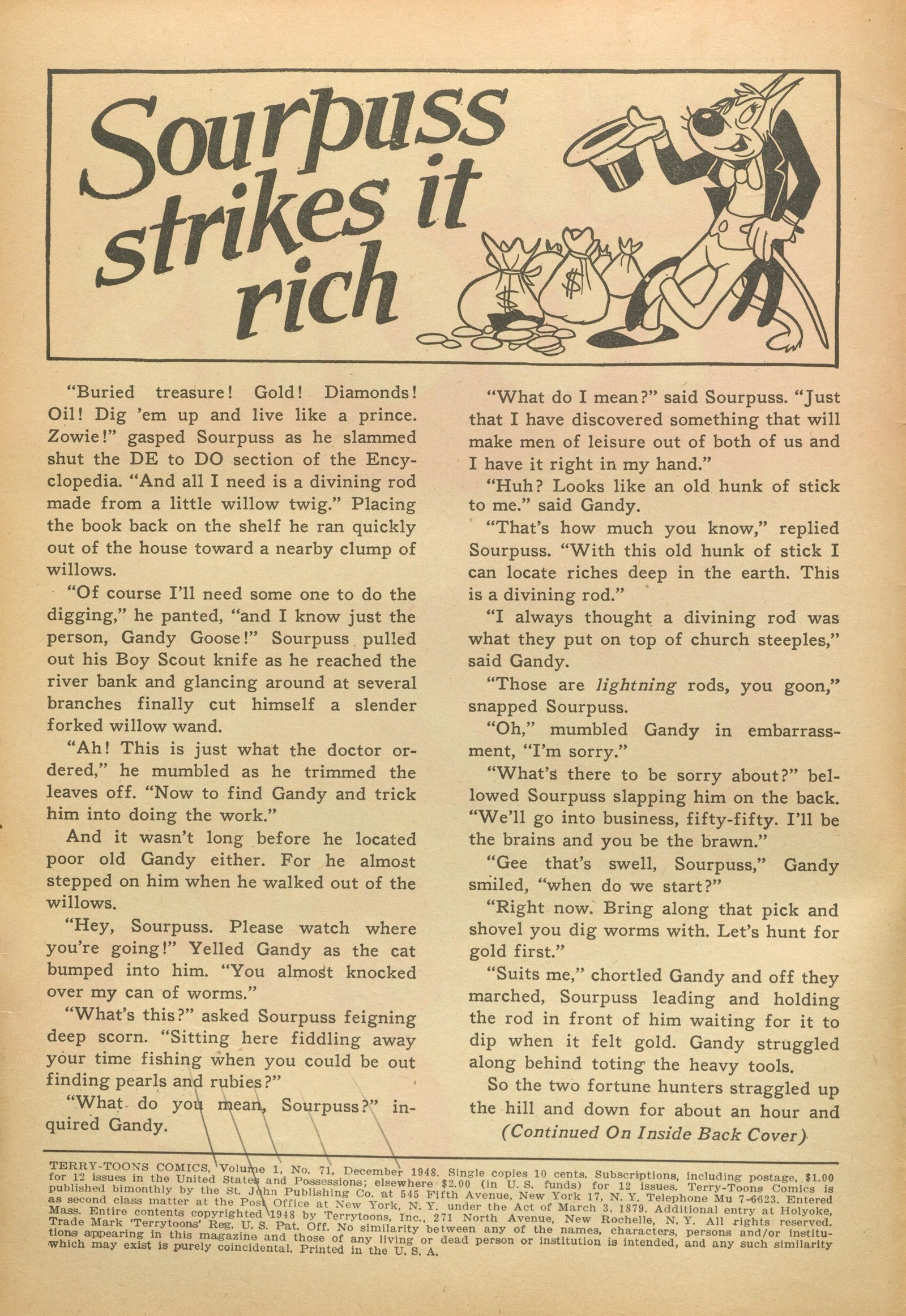 Read online Terry-Toons Comics comic -  Issue #71 - 2