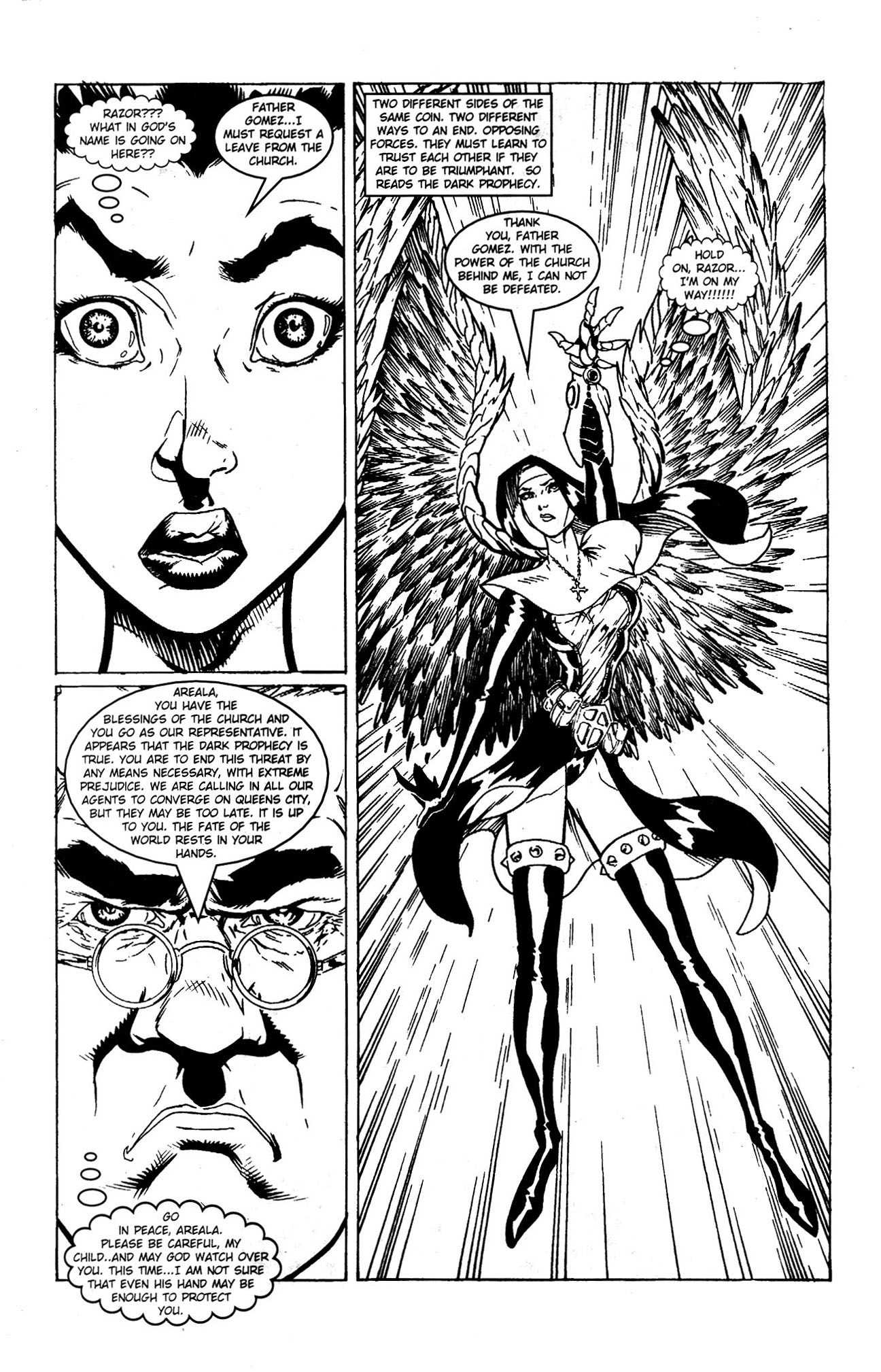Read online Razor and Warrior Nun Areala: Dark Prophecy comic -  Issue #1 - 16