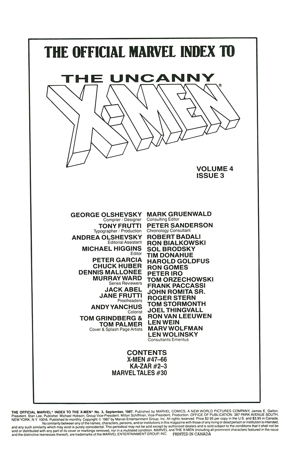 Read online The Official Marvel Index To The X-Men comic -  Issue #3 - 2