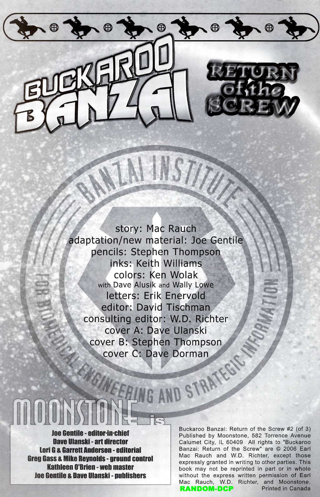 Read online Buckaroo Banzai: Return of the Screw (2006) comic -  Issue #2 - 2