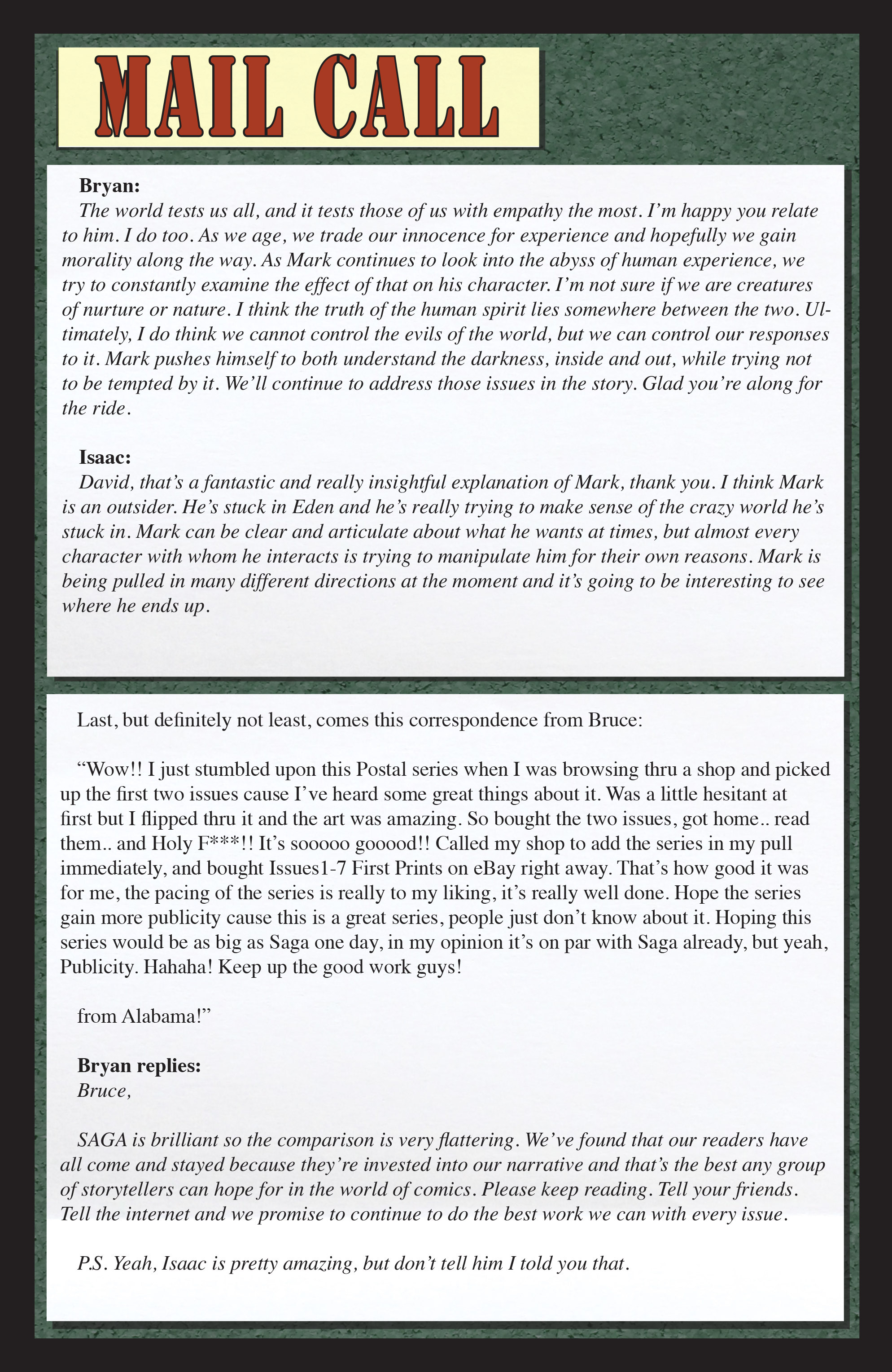 Read online Postal comic -  Issue #9 - 27