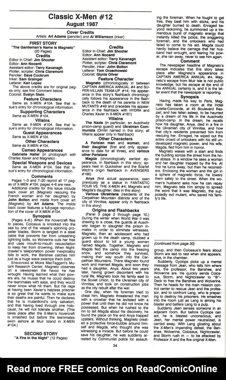 The Official Marvel Index To The X-Men (1987) issue 5 - Page 36