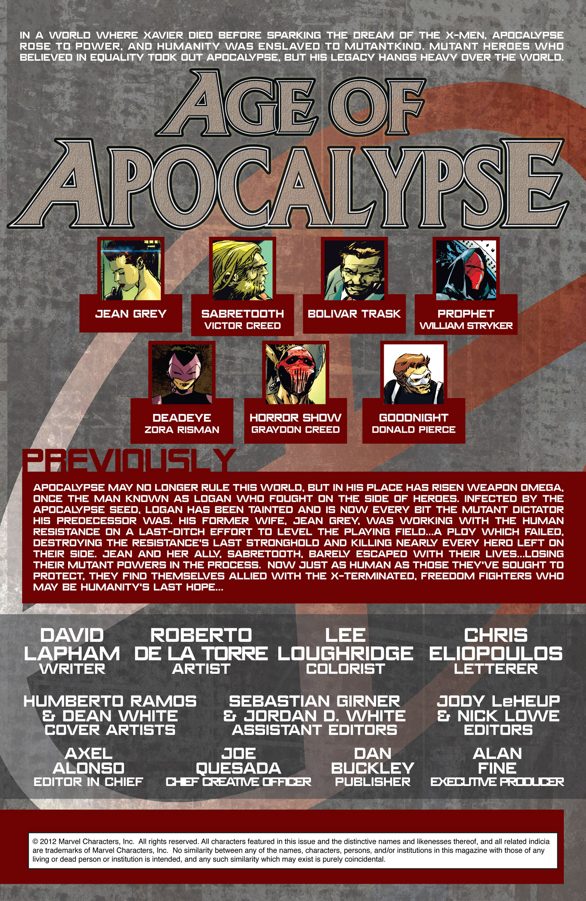 Read online Age of Apocalypse (2012) comic -  Issue #1 - 2