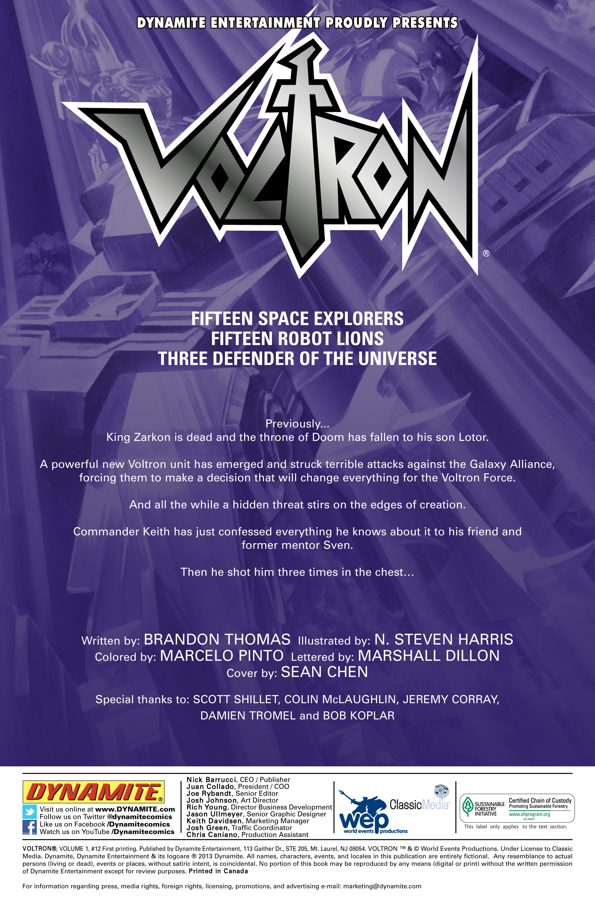 Read online Voltron comic -  Issue #12 - 2