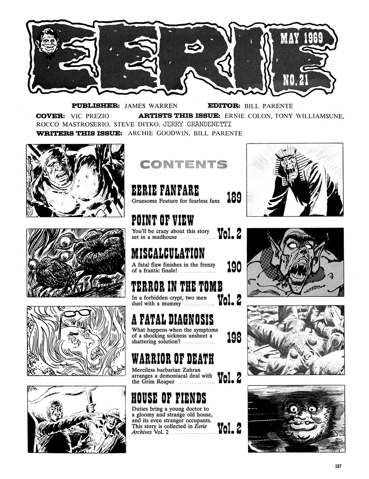 Read online Eerie Archives comic -  Issue # TPB 4 - 187