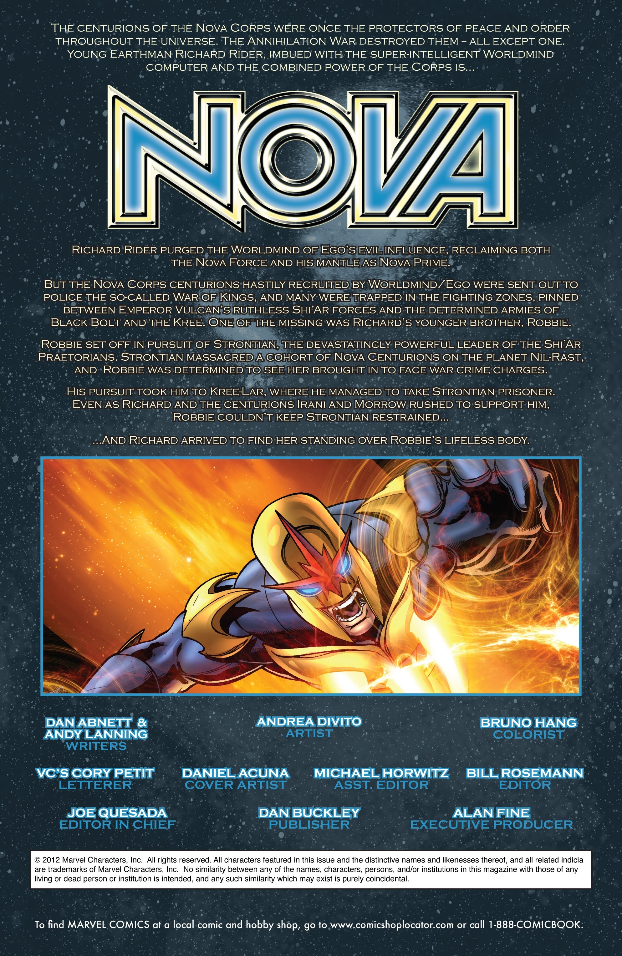 Read online Nova (2007) comic -  Issue #28 - 2