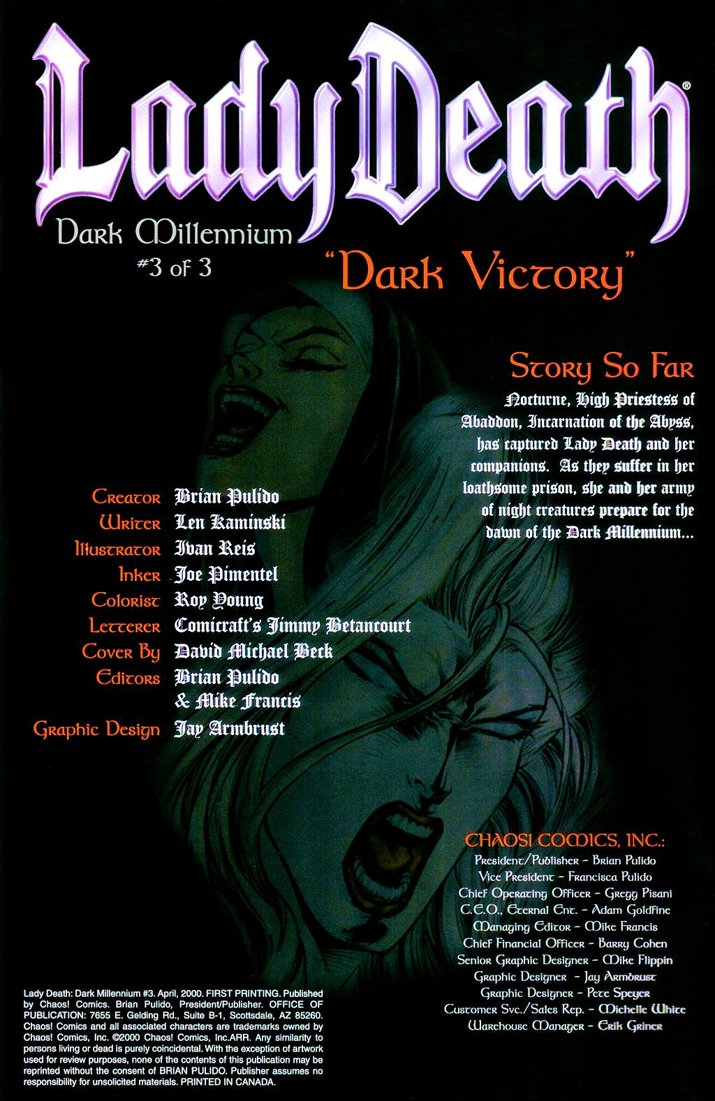 Read online Lady Death: Dark Millennium comic -  Issue #3 - 2