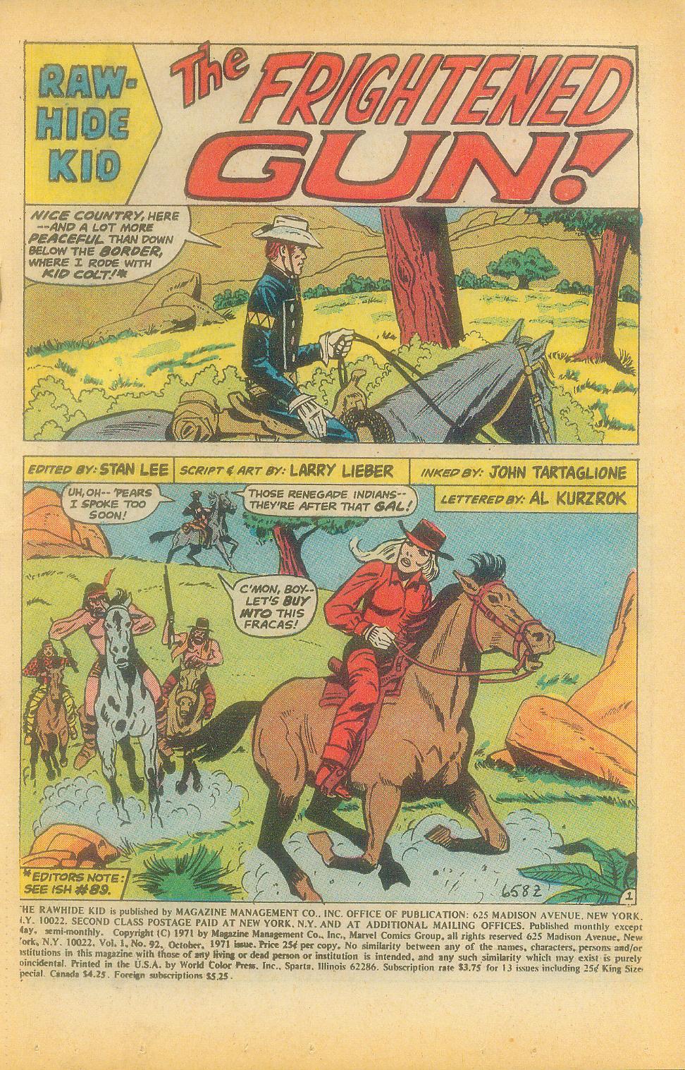 Read online The Rawhide Kid comic -  Issue #92 - 3