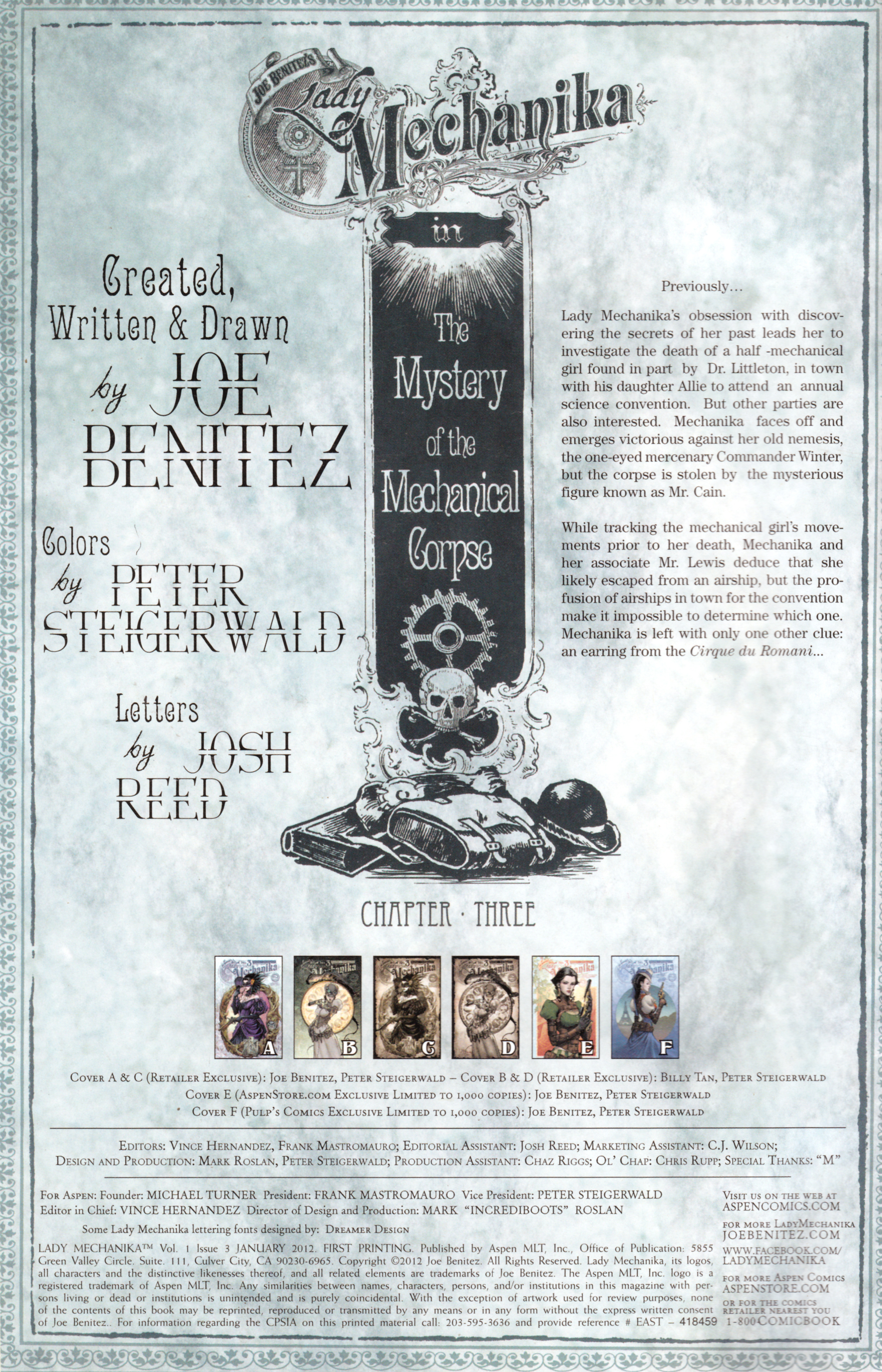 Read online Lady Mechanika comic -  Issue #3 - 2