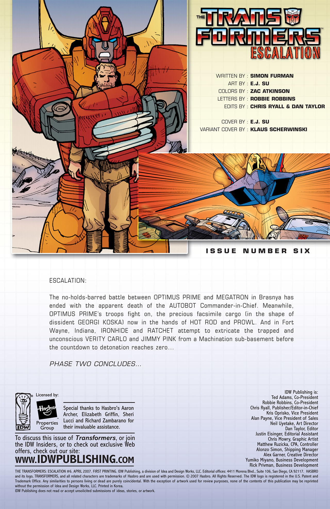 Read online The Transformers: Escalation comic -  Issue #6 - 5