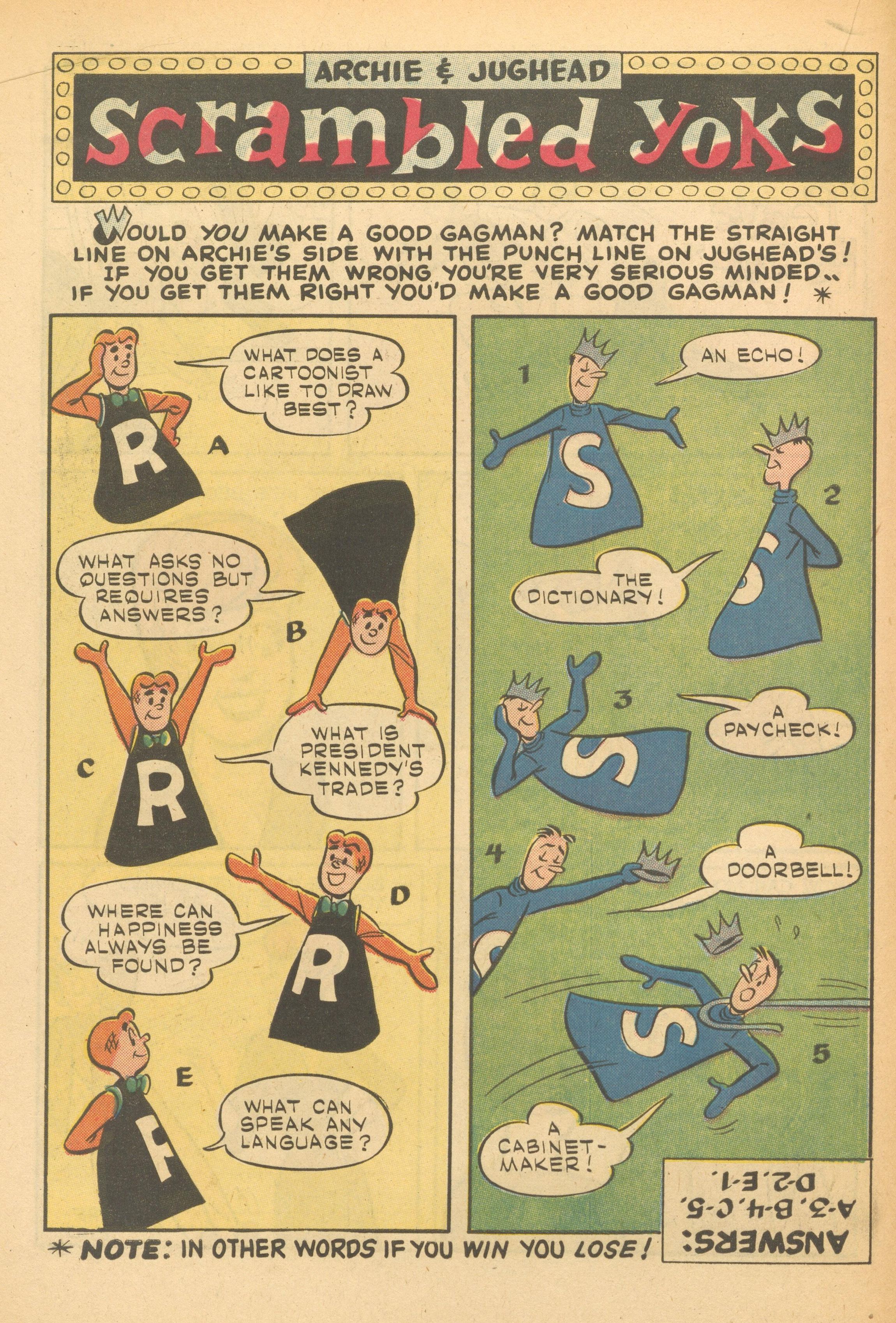 Read online Archie's Joke Book Magazine comic -  Issue #59 - 18