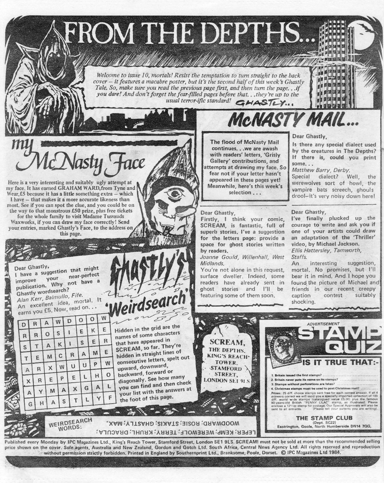 Read online Scream! (1984) comic -  Issue #10 - 2
