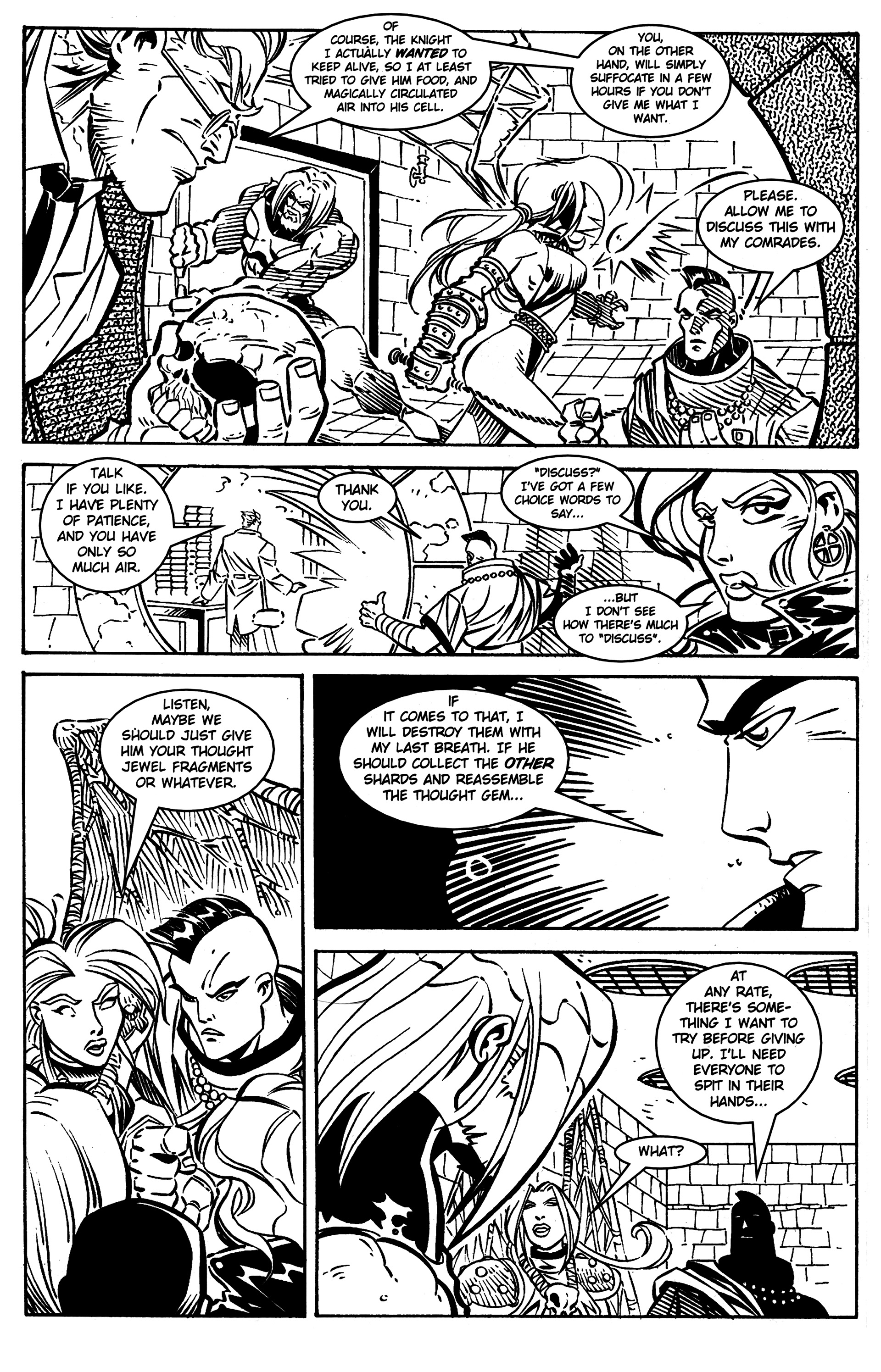 Read online Warrior Nun: Black & White comic -  Issue #16 - 12