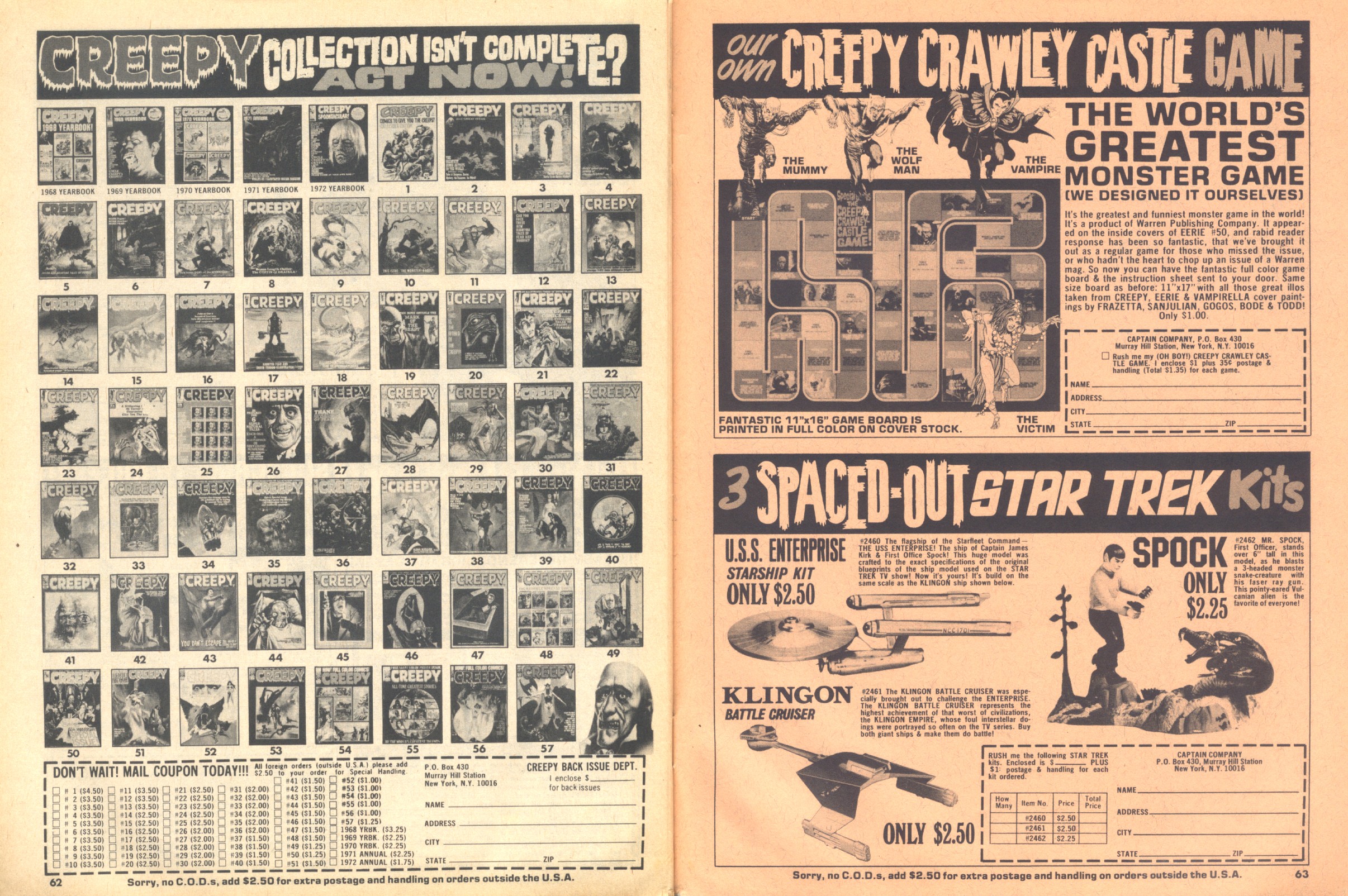 Read online Creepy (1964) comic -  Issue #57 - 58