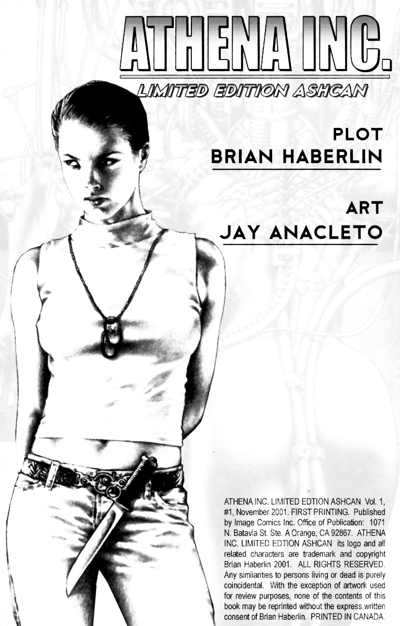 Read online Athena Inc. Limited Edition Ashcan comic -  Issue # Full - 2