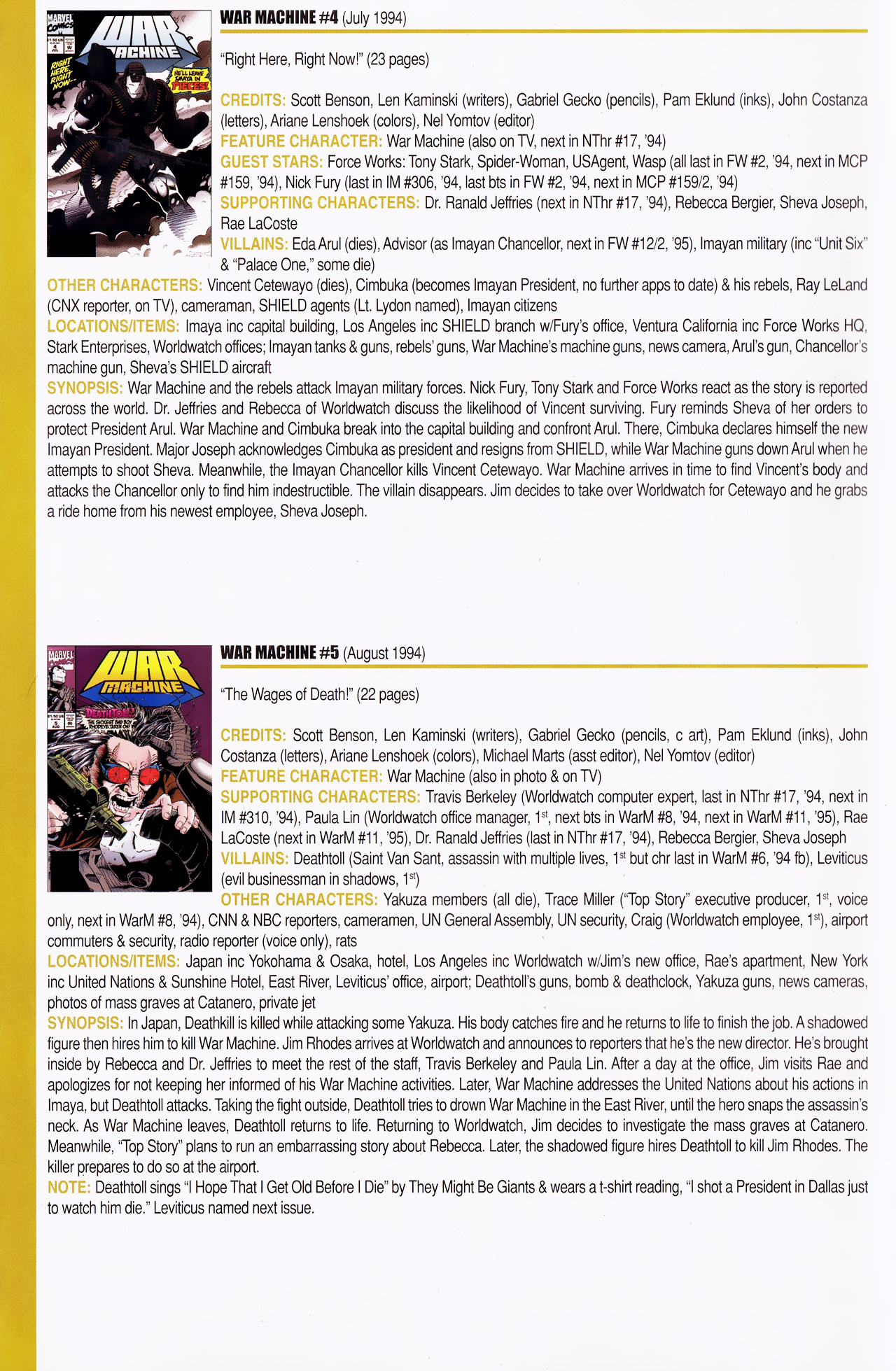 Read online Official Index to the Marvel Universe comic -  Issue #13 - 40