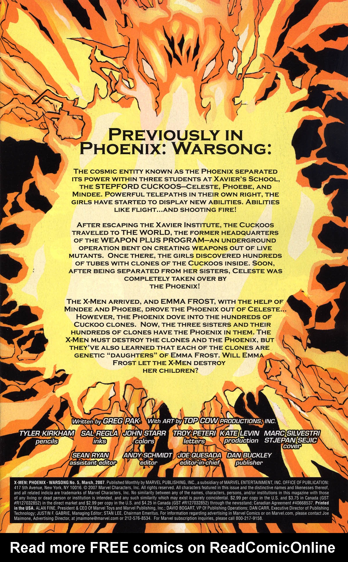 Read online X-Men: Phoenix - Warsong comic -  Issue #5 - 3