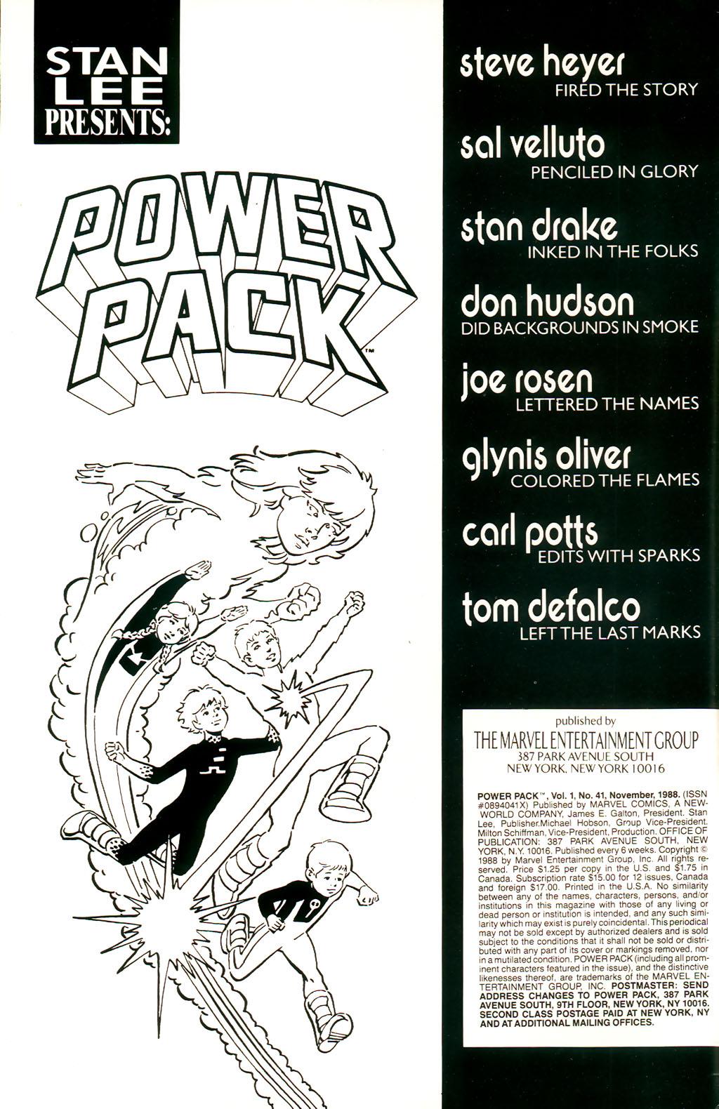 Read online Power Pack (1984) comic -  Issue #41 - 2