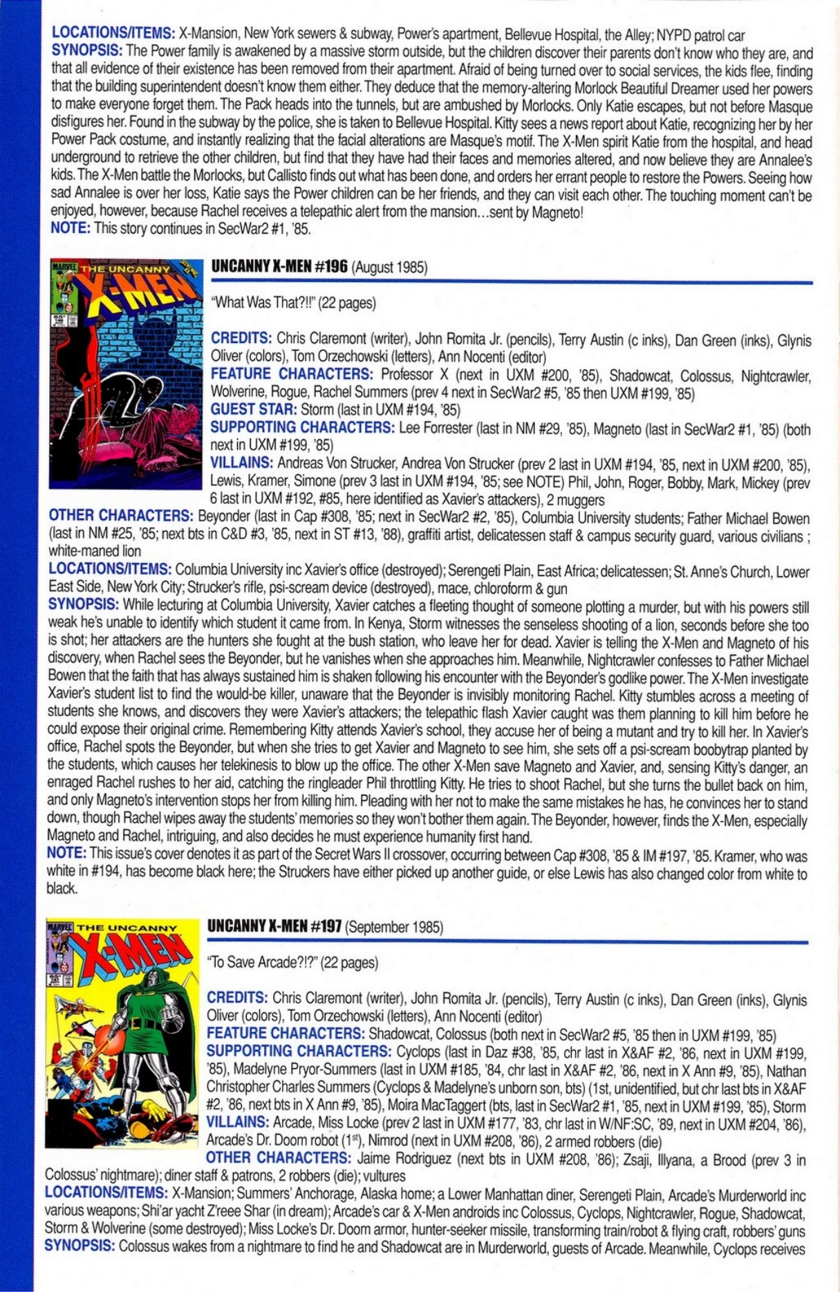 Read online Official Index to the Marvel Universe comic -  Issue #5 - 48