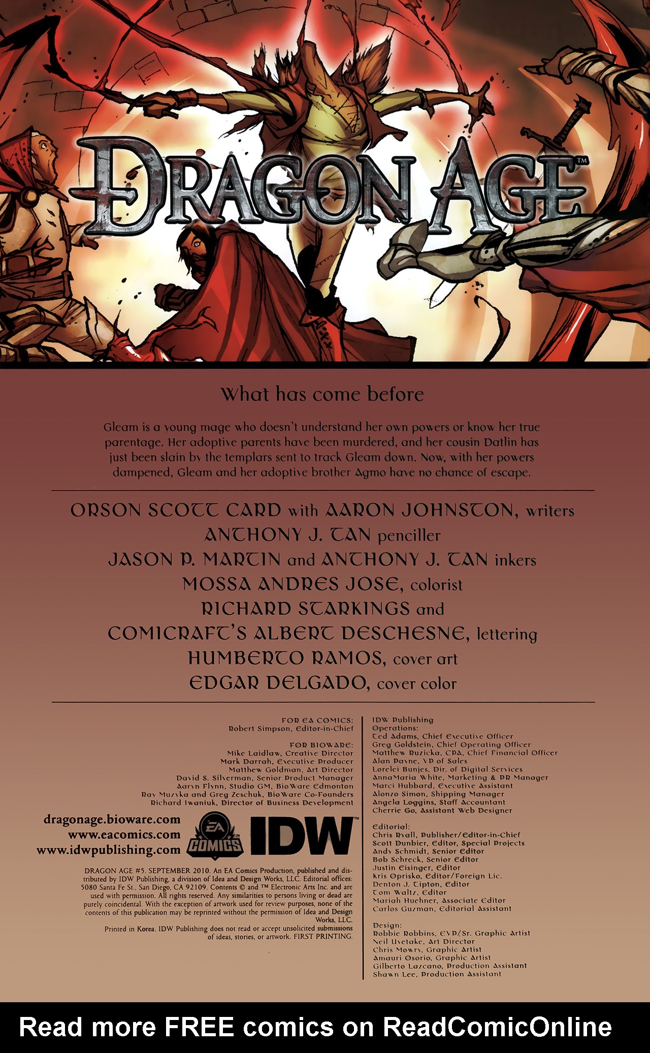 Read online Dragon Age comic -  Issue #5 - 2