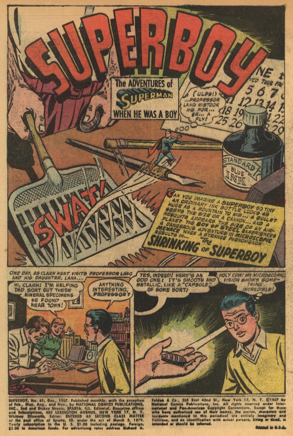 Read online Superboy (1949) comic -  Issue #61 - 2